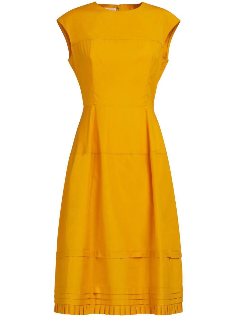 Shop Marni Yellow Cotton Midi Dress For Women