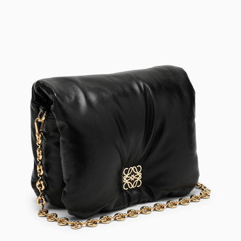 Shop Loewe Black Leather Padded Cross-body Handbag For Women