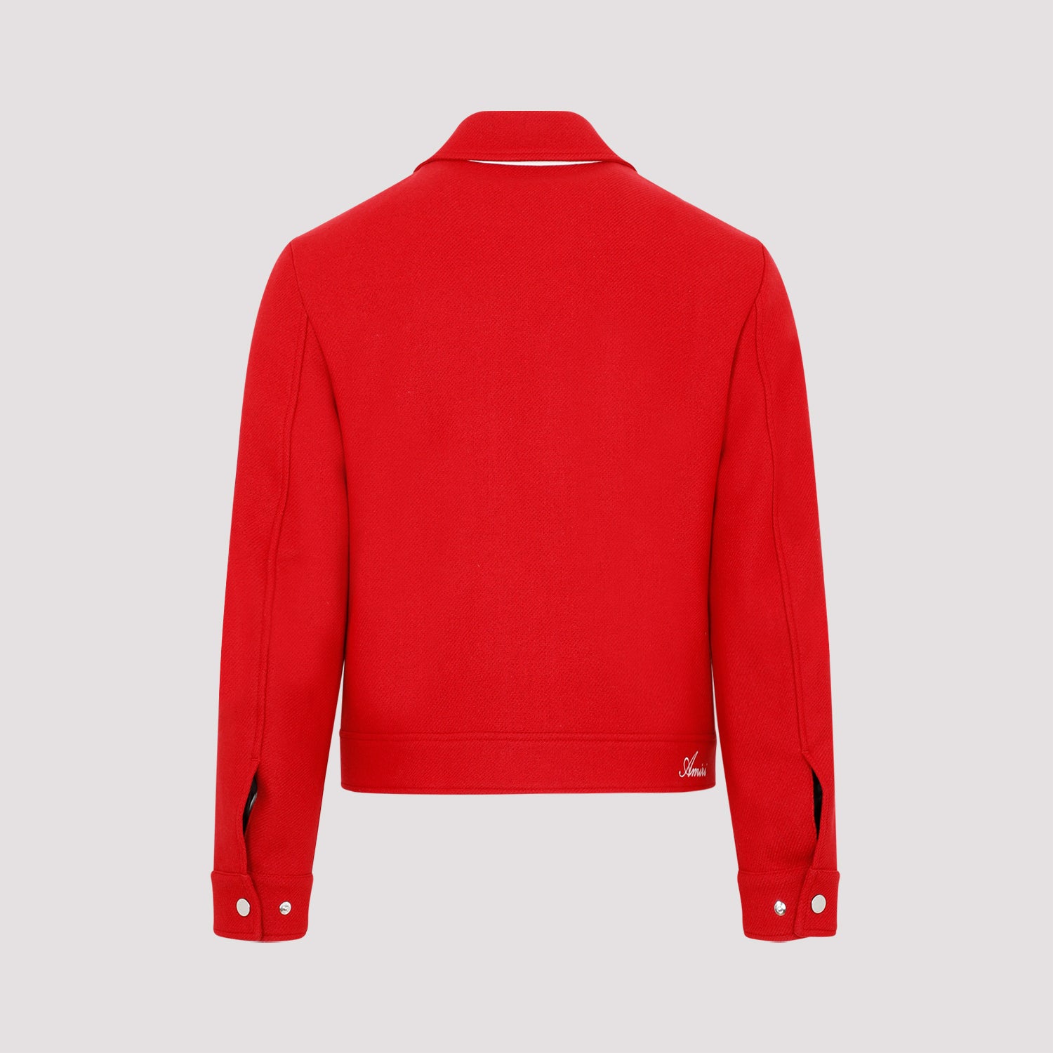 Shop Amiri Embroidered Wool Blouson Jacket For Men In Red