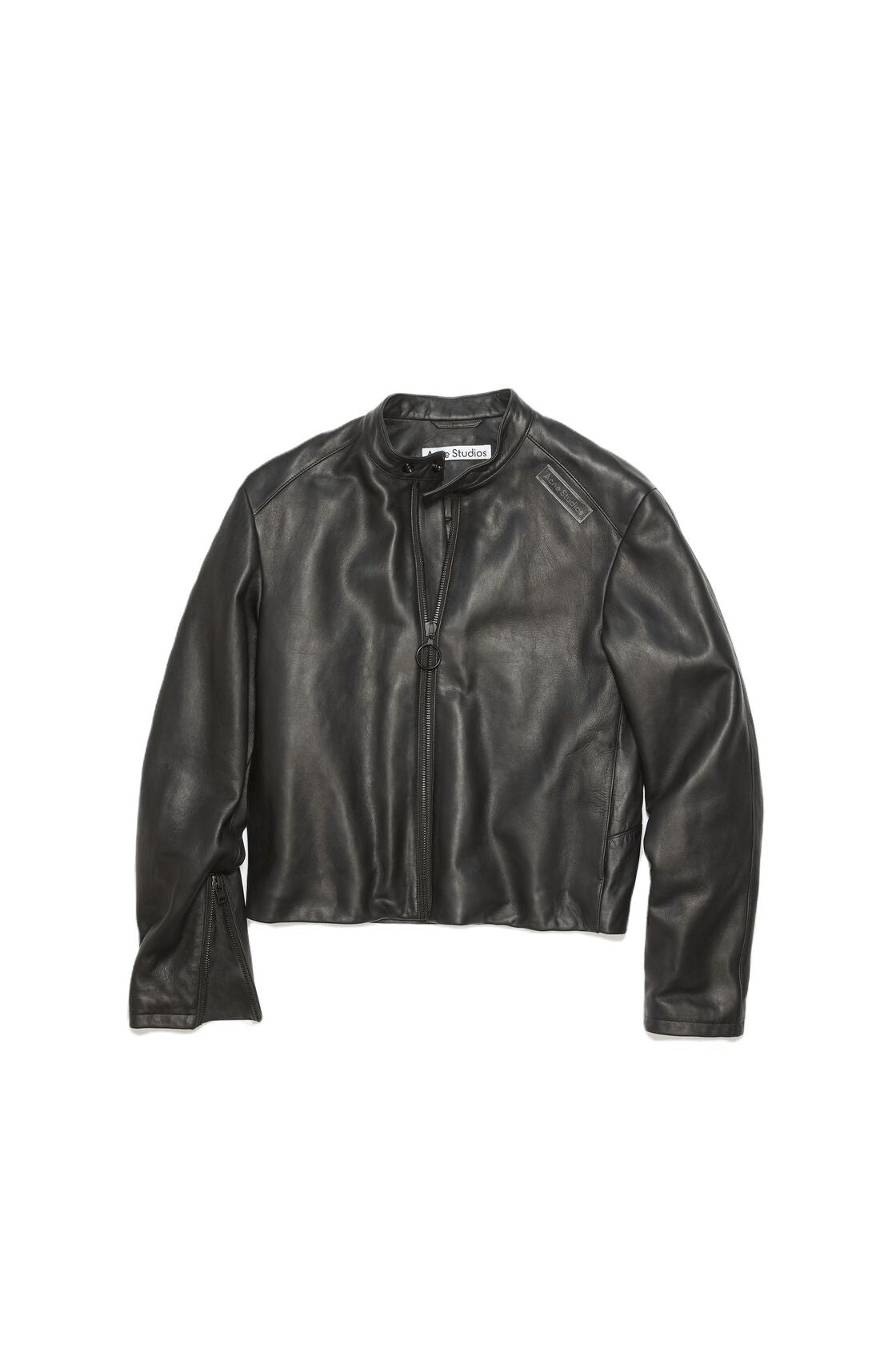 Acne Studios Classic Black Leather Jacket For Men