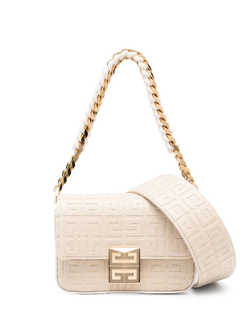 Shop Givenchy 4g Small Juta Crossbody Handbag In White