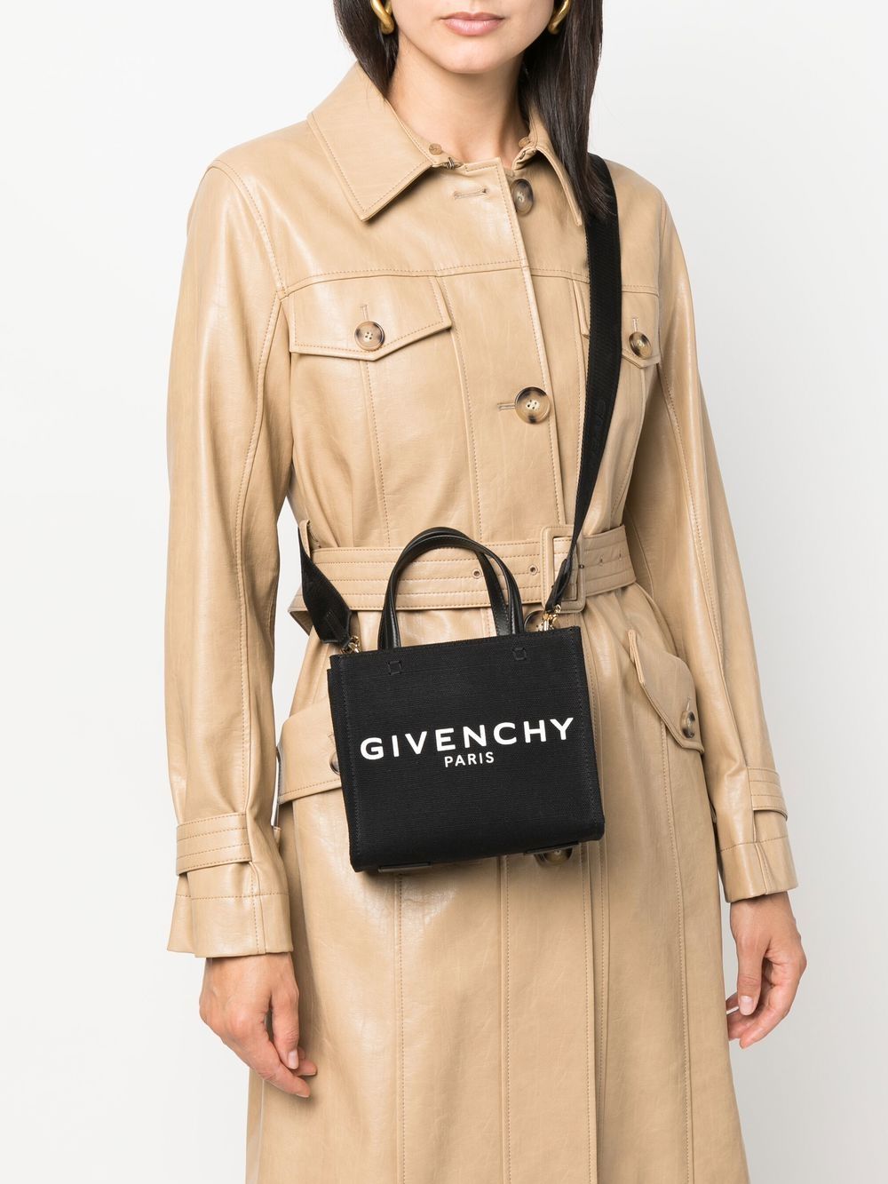 Shop Givenchy G Mini Black Tote Handbag For Women