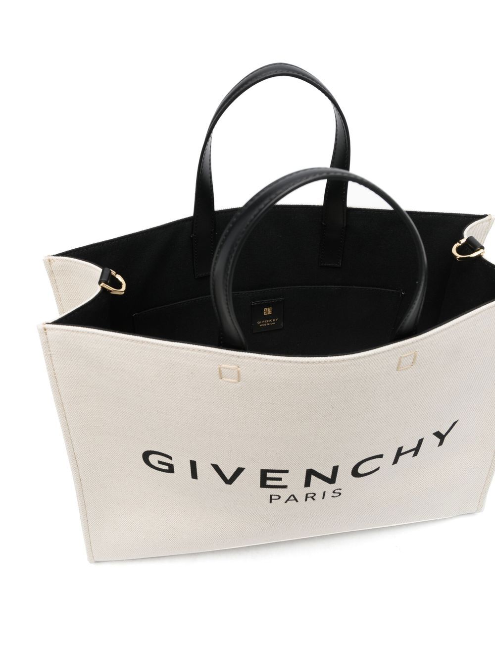 Shop Givenchy G-tote Handbag Medium Canvas Tote Handbag Handbag In Tan