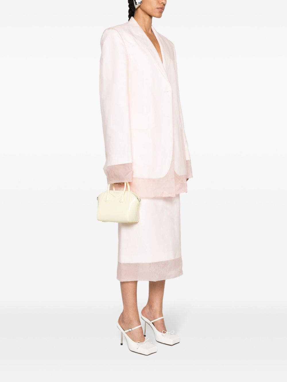 Shop Givenchy Antigona Toy Leather Handbag In White