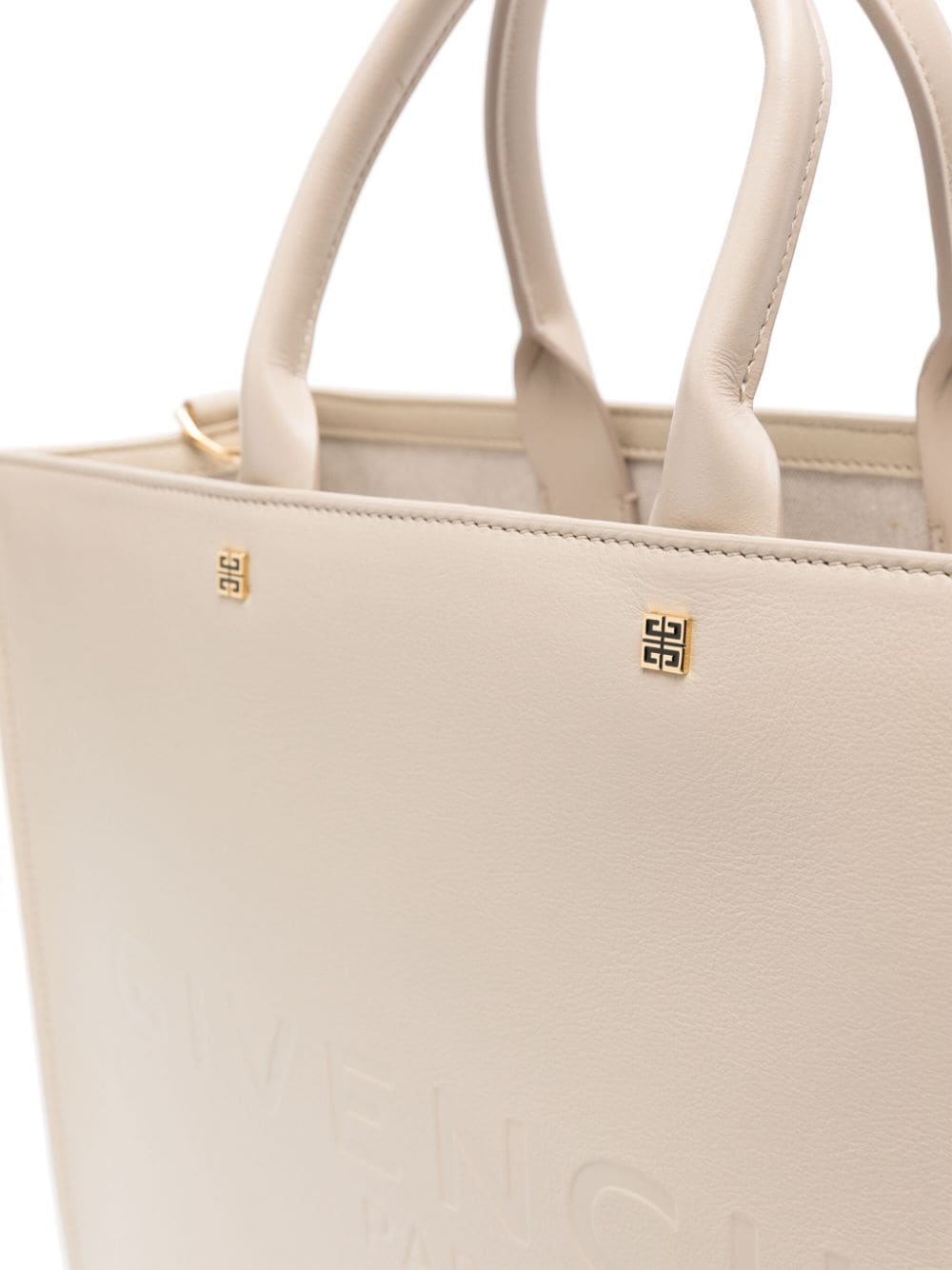 Shop Givenchy G-tote Handbag Medium Leather Tote Handbag Handbag In Tan