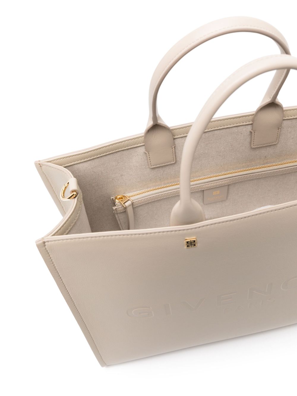 Shop Givenchy Light Beige Grained Leather Women's Tote Handbag Ss24 In Tan