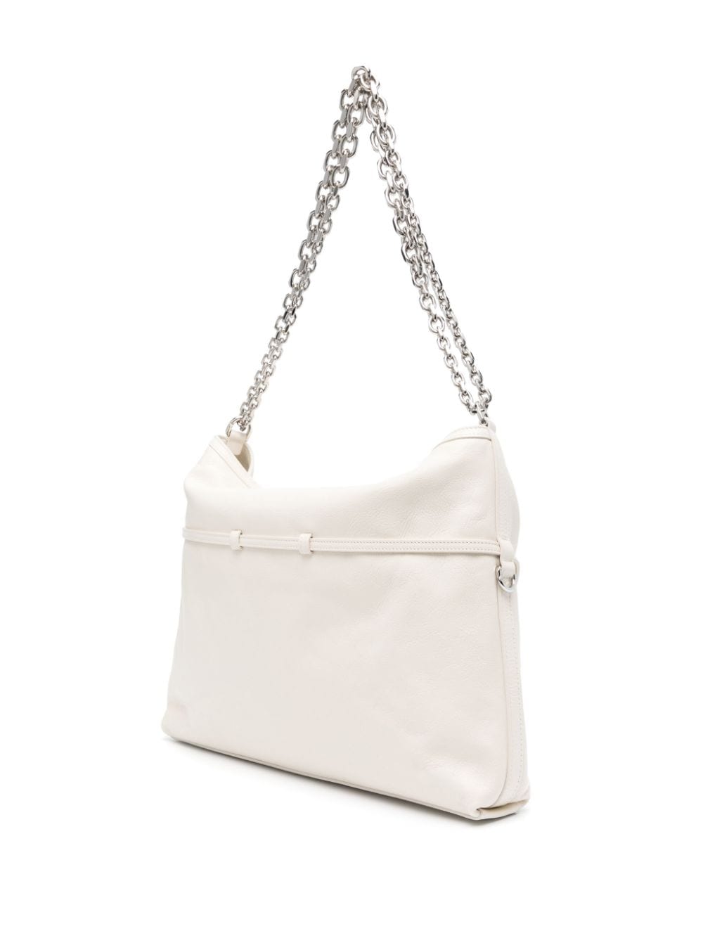 Shop Givenchy Voyou Medium Leather Shoulder Handbag In White
