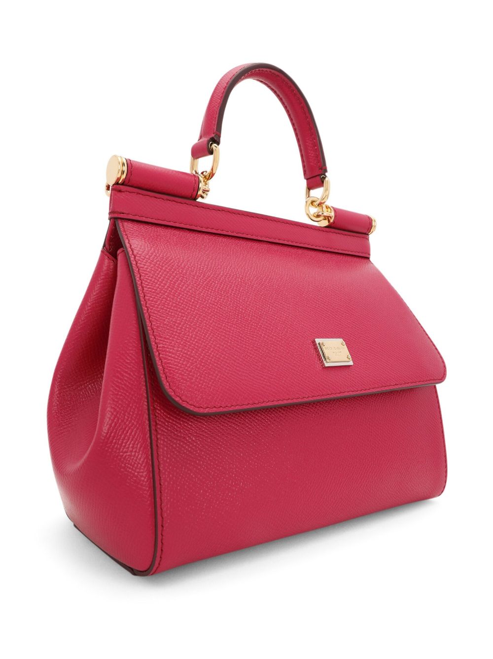 Shop Dolce & Gabbana Sicily Crossbody Handbag In Fuchsia