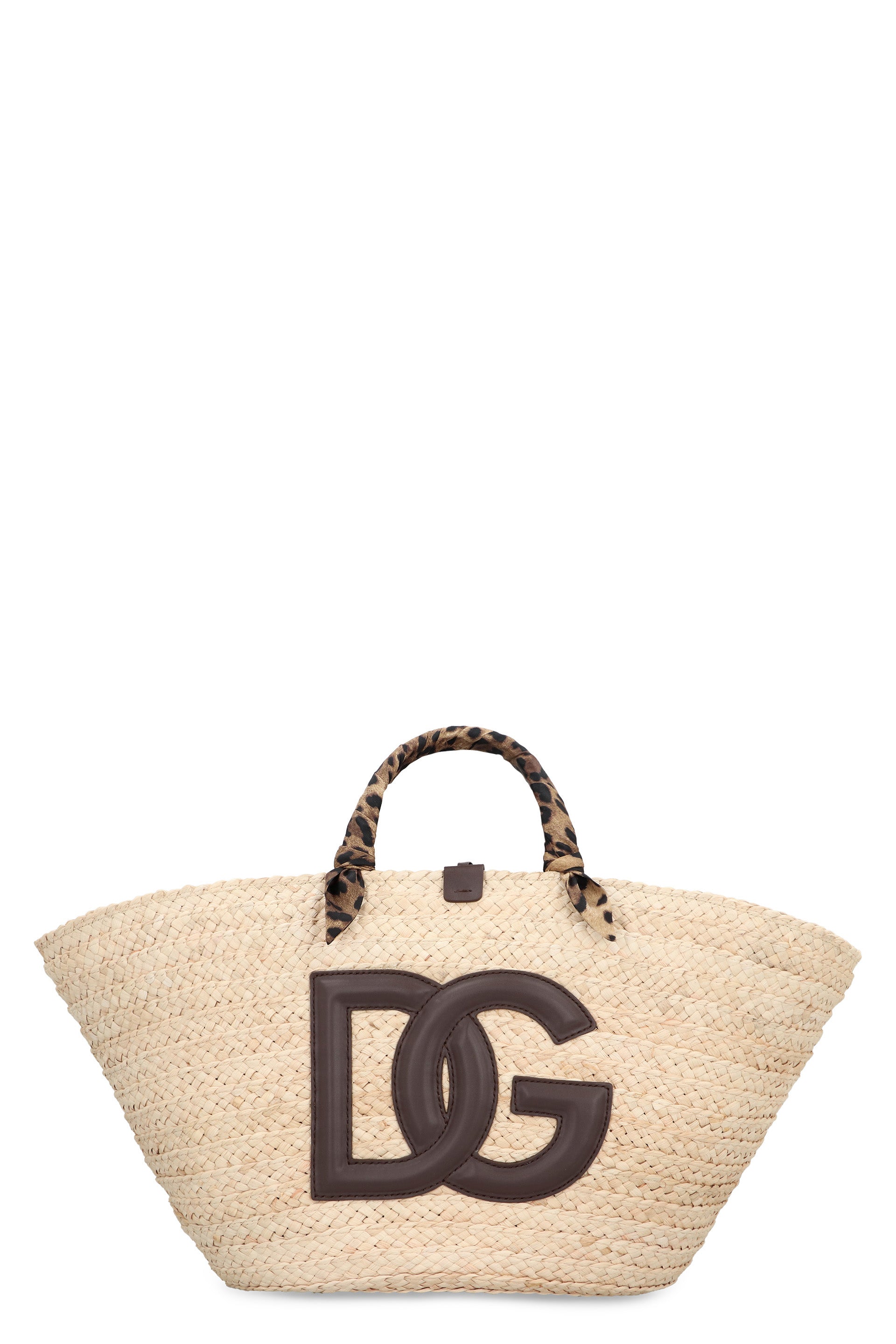 Shop Dolce & Gabbana Stunning Beige Woven Tote Bag For Fashionable Women In Multicolor