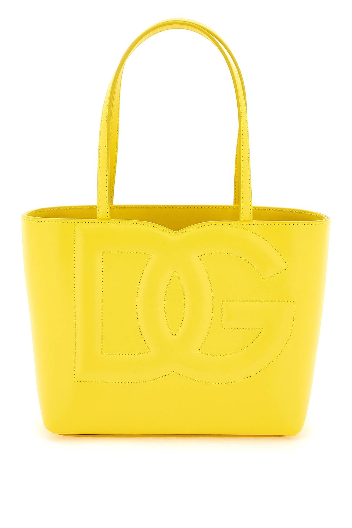 Shop Dolce & Gabbana Women's Yellow Calfskin Shopping Handbag In Tan