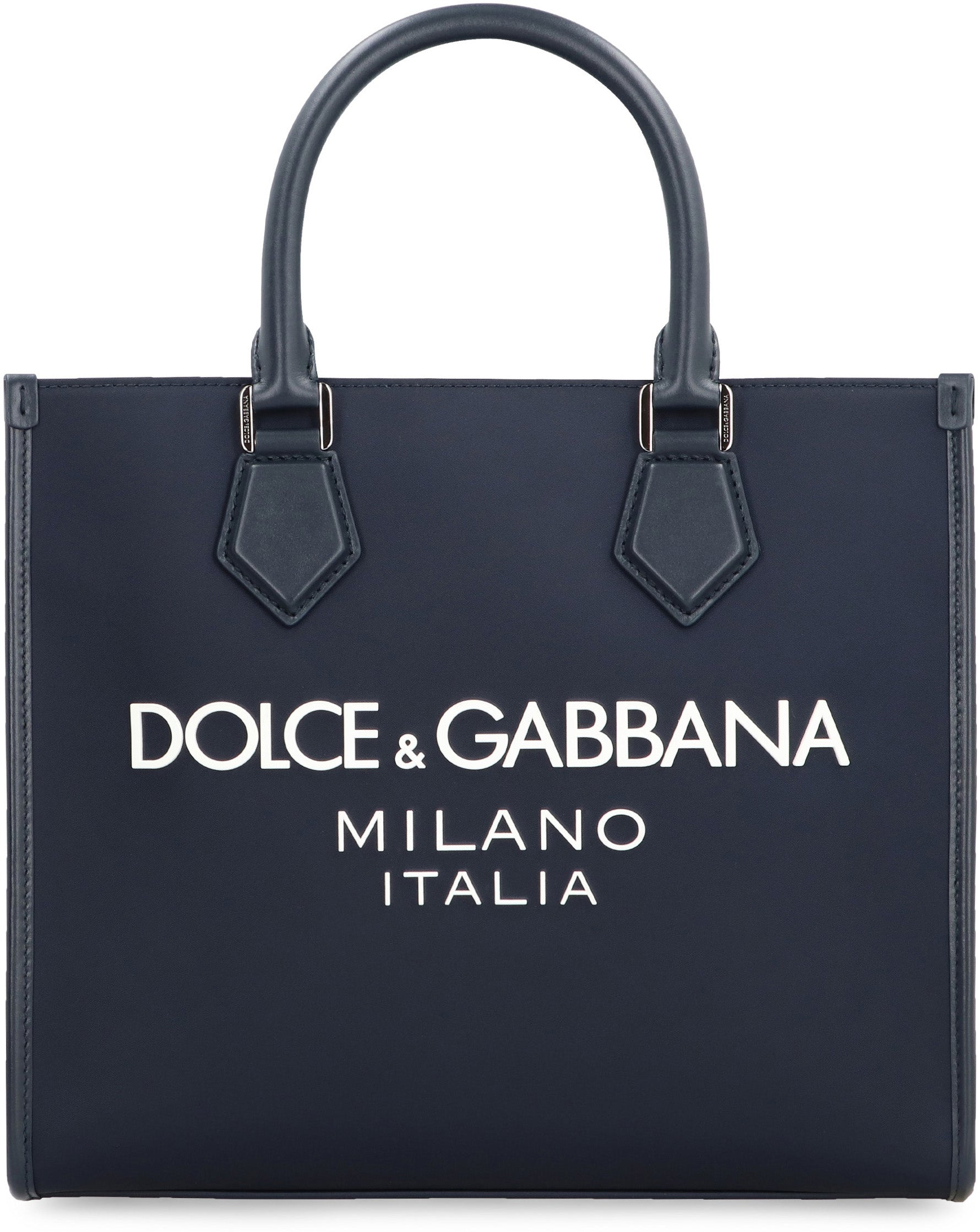 Shop Dolce & Gabbana Nylon Tote Handbag For Men In Blue