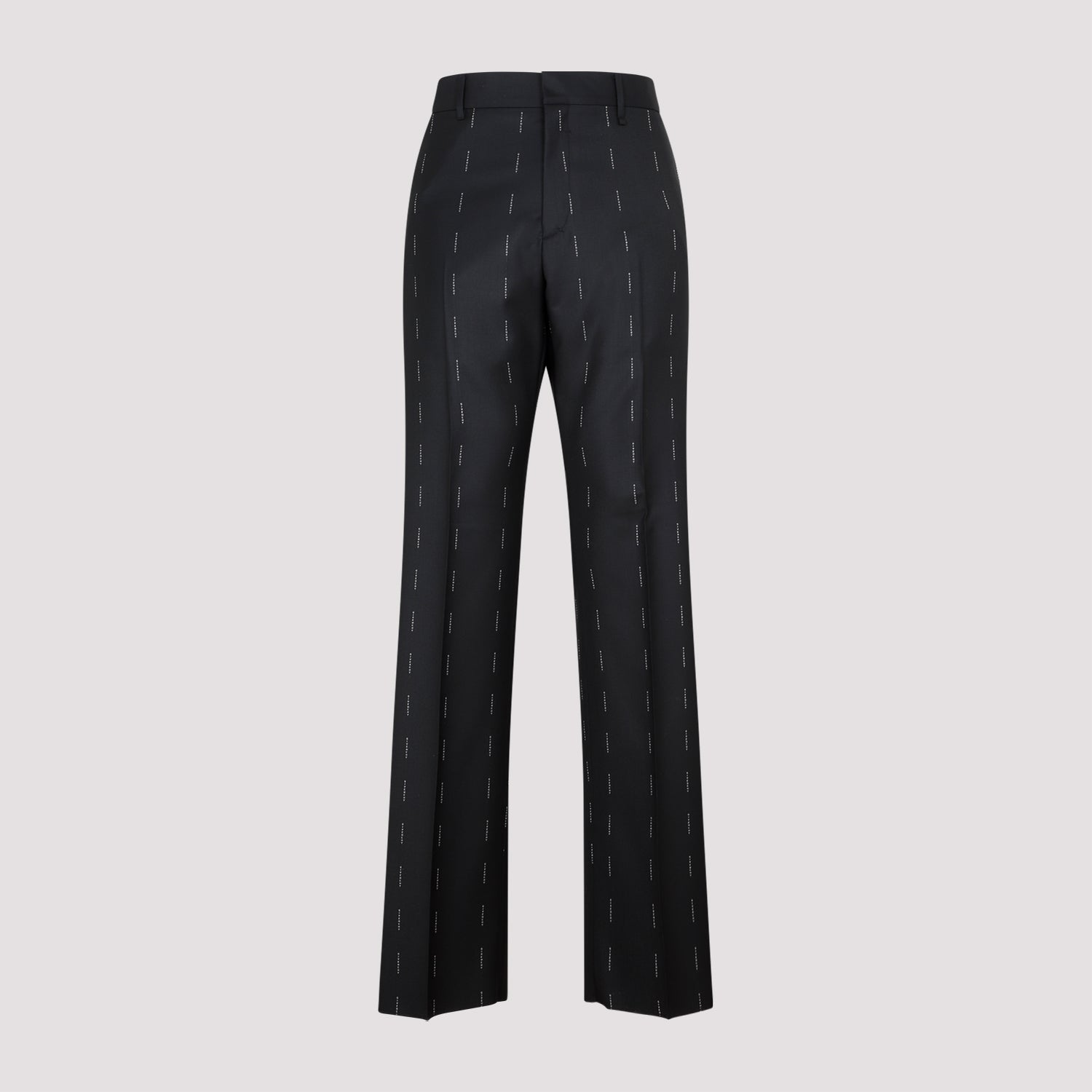 Shop Givenchy Men's Black No Sideseam Straight Fit Wool Pants For Fw23