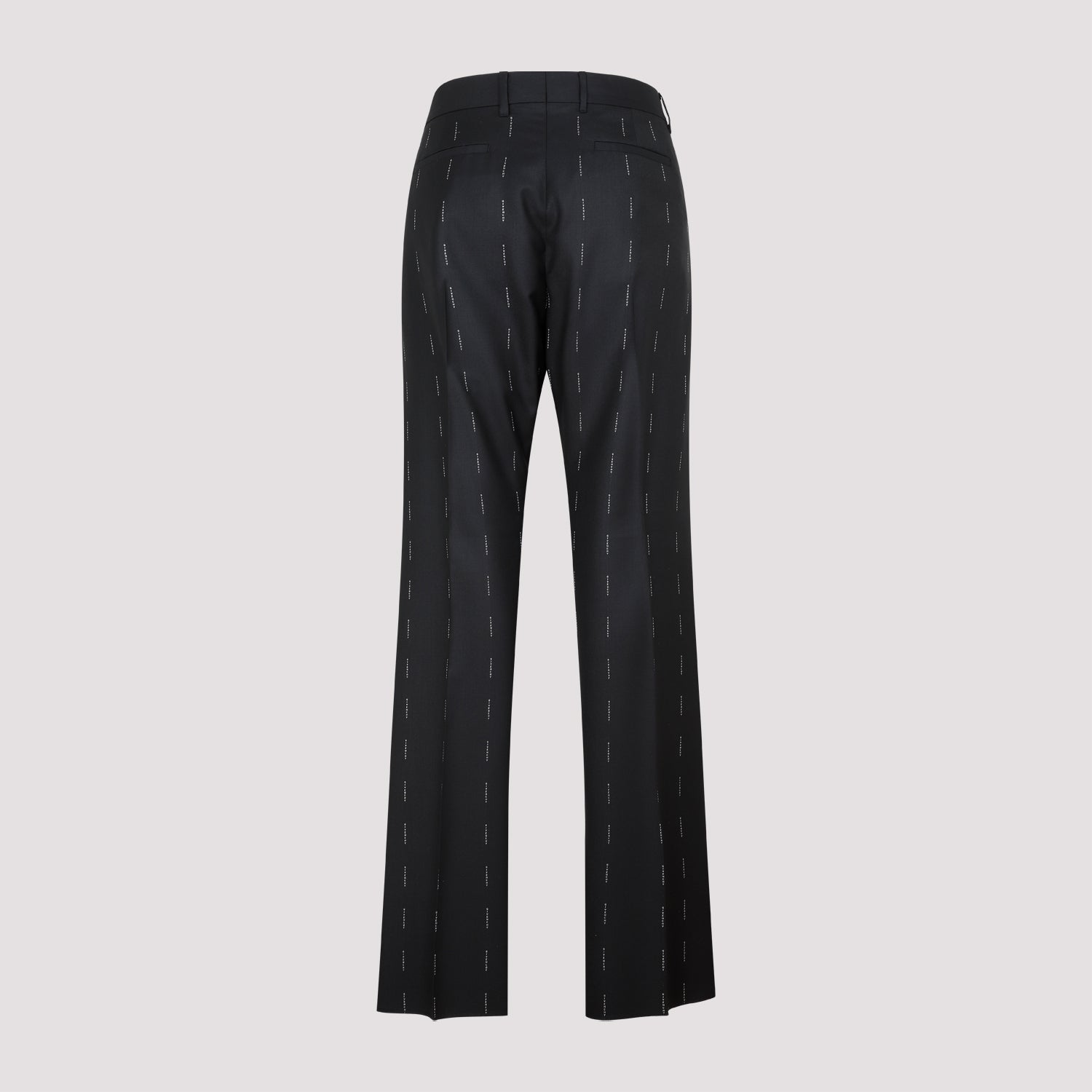 Shop Givenchy Men's Black No Sideseam Straight Fit Wool Pants For Fw23