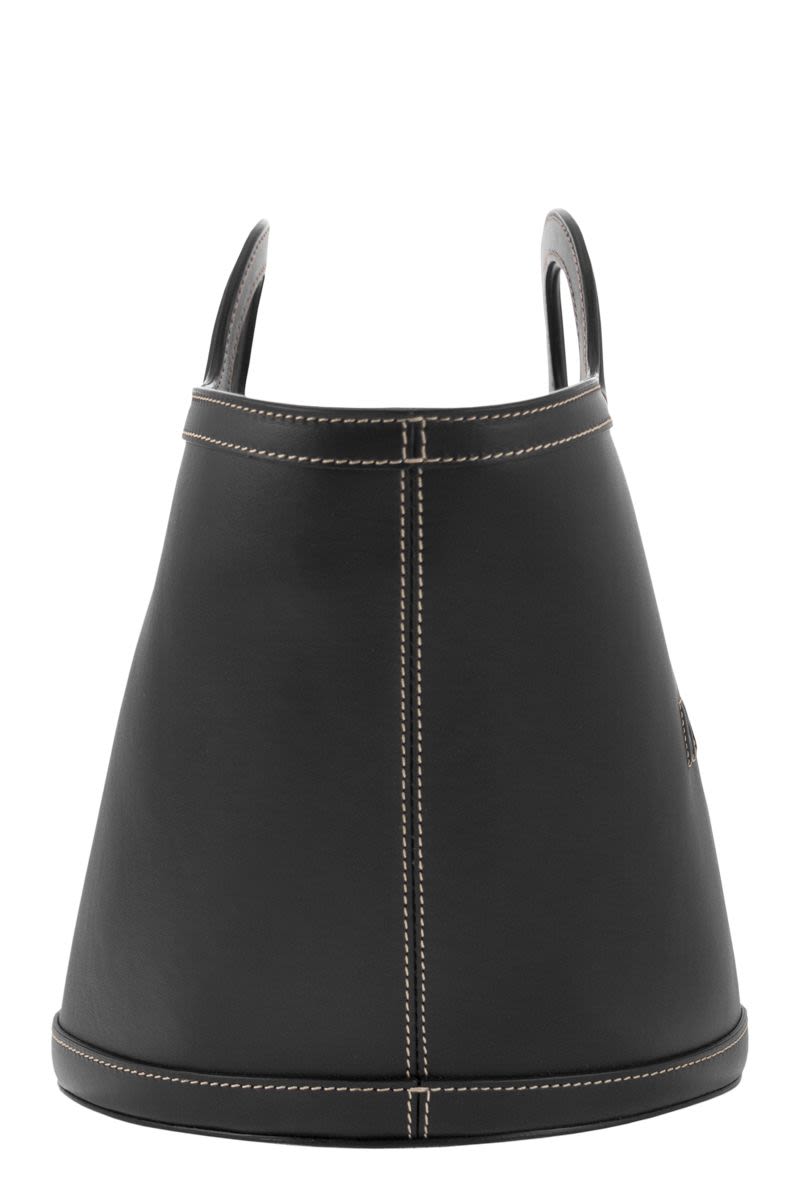 Shop Marni Tropicalia Leather Handbag In Black