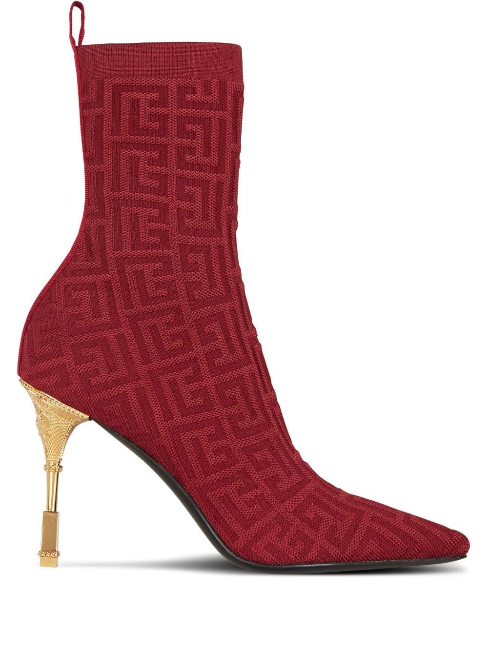 BALMAIN LUXURIOUS ANKLE BOOTS IN DEEP PLUM FOR FASHIONABLE WOMEN