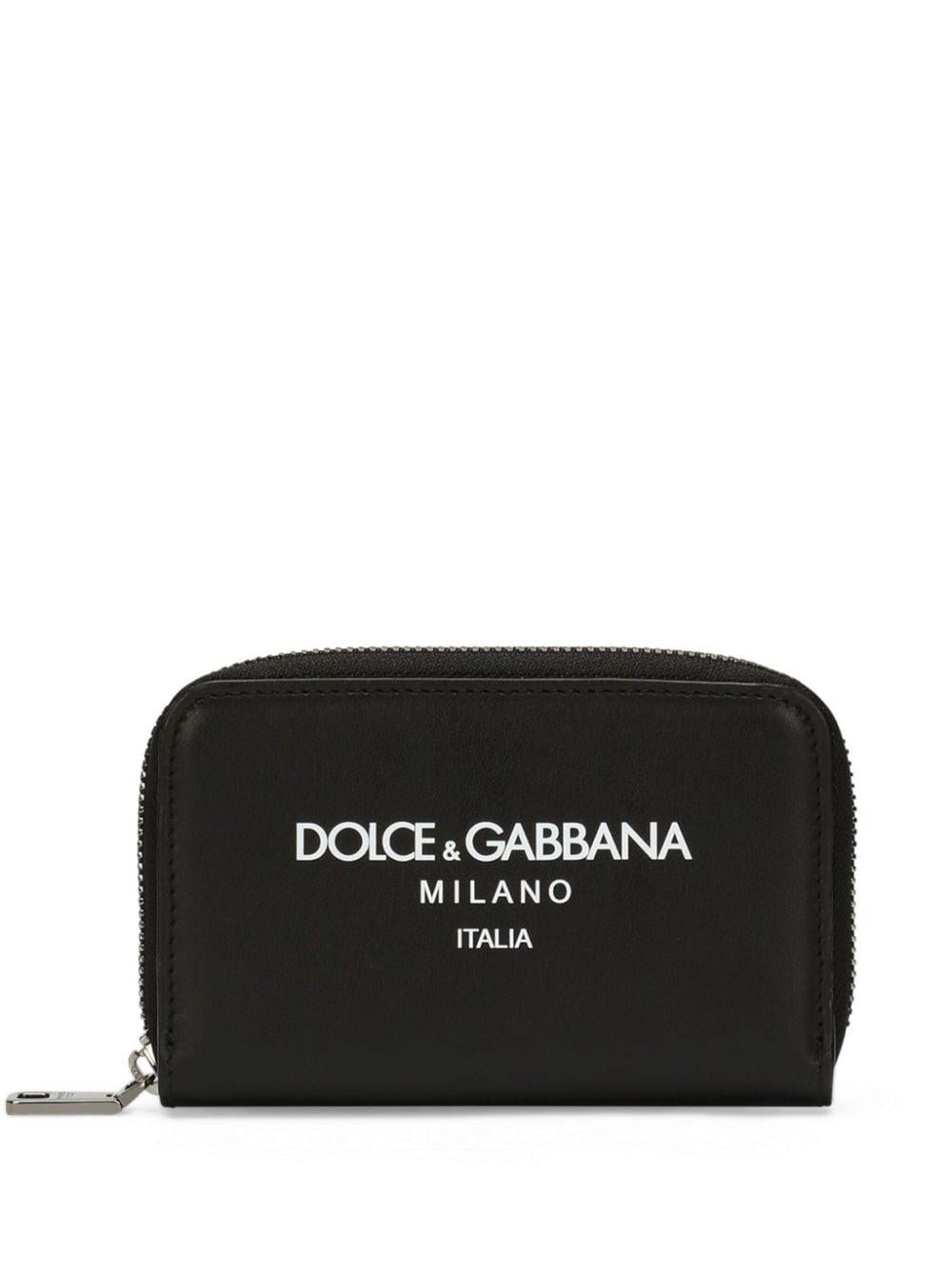 Shop Dolce & Gabbana Luxury Leather Coin Purse For Men In Teal