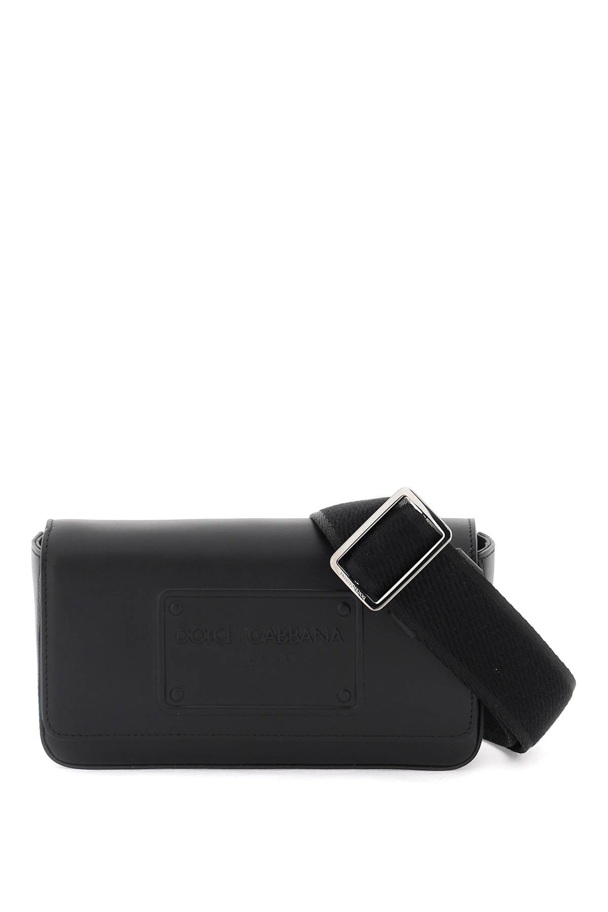 Shop Dolce & Gabbana Black Calfskin Mini Handbag For Men