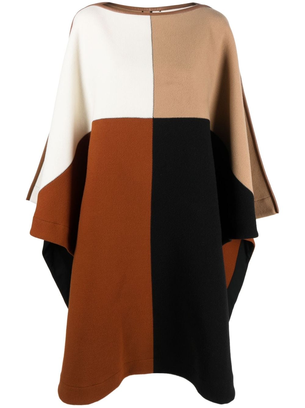Chloé Multicolor Layered Coat For Women In Tan