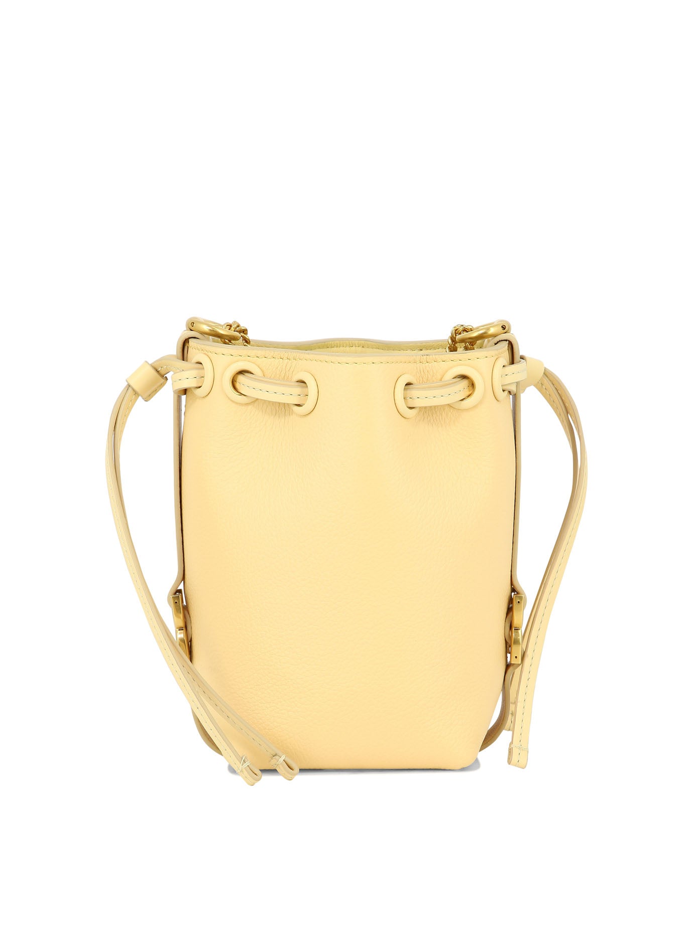 Shop Chloé Yellow Micro Marcie Bucket Handbag For Women
