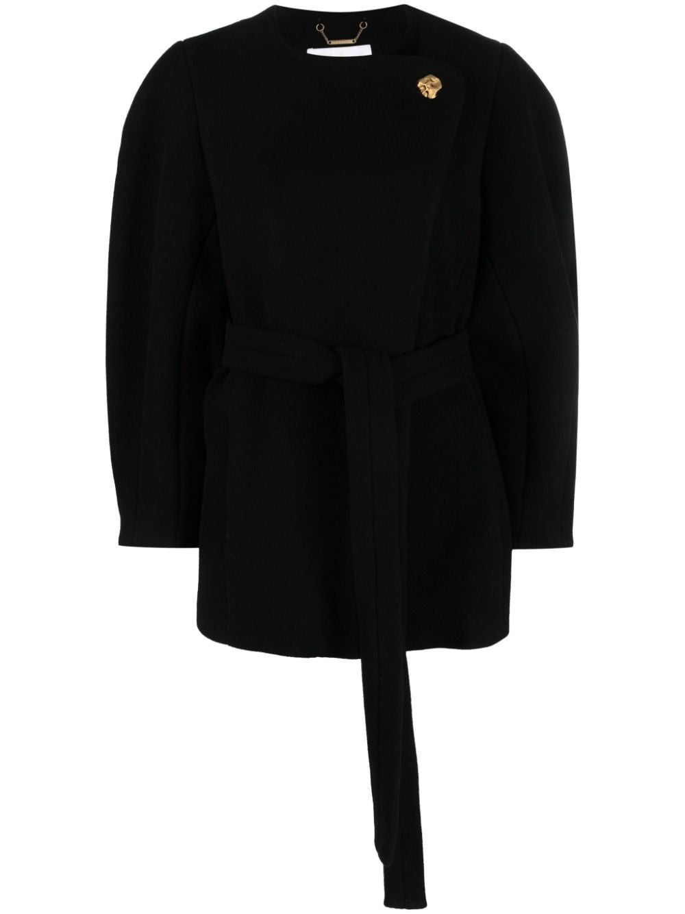 Shop Chloé Classic Black Short Jacket With Golden Button For Women