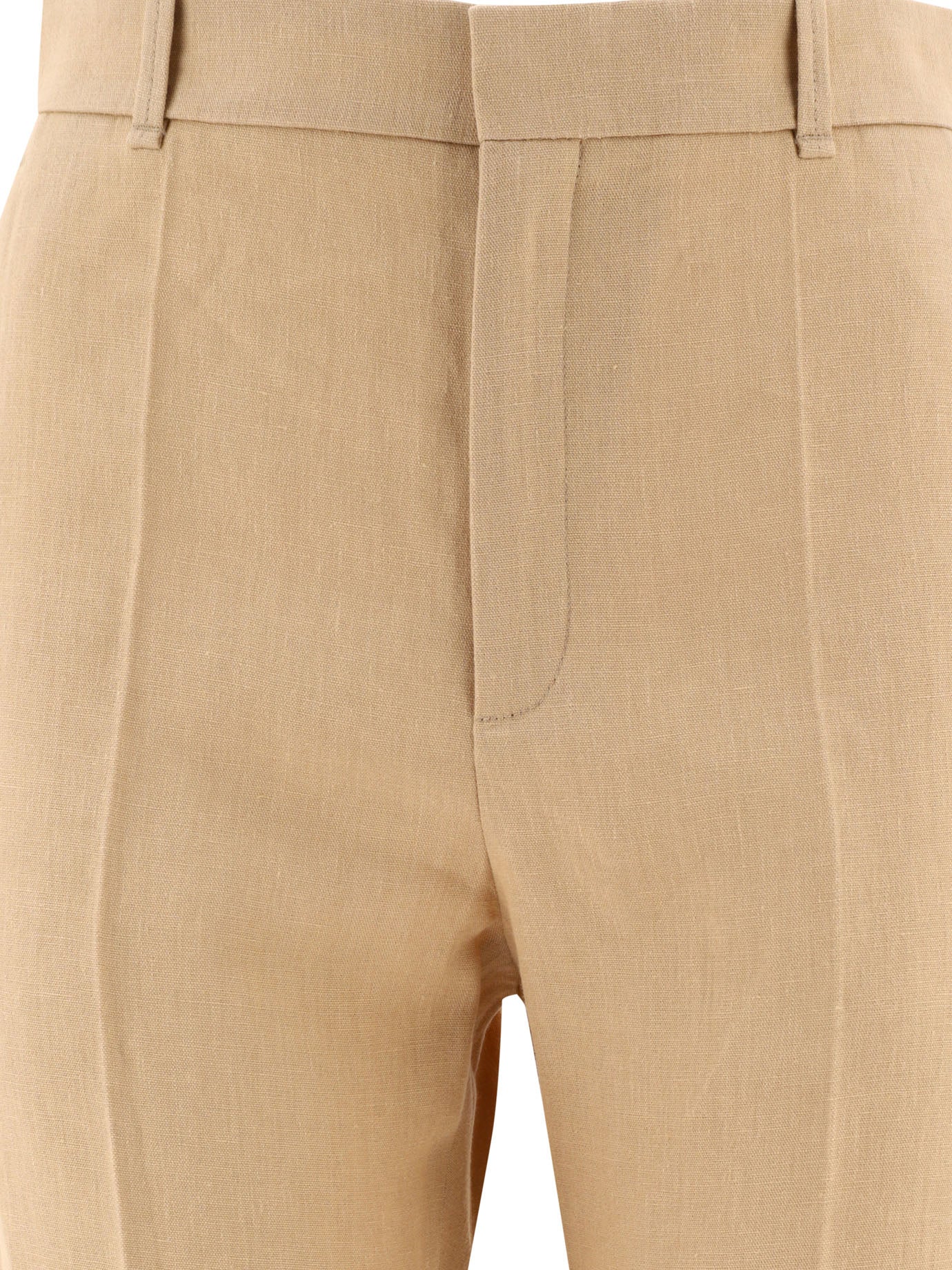 Shop Chloé High-rise Tailored Trousers In Beige For Women In Tan