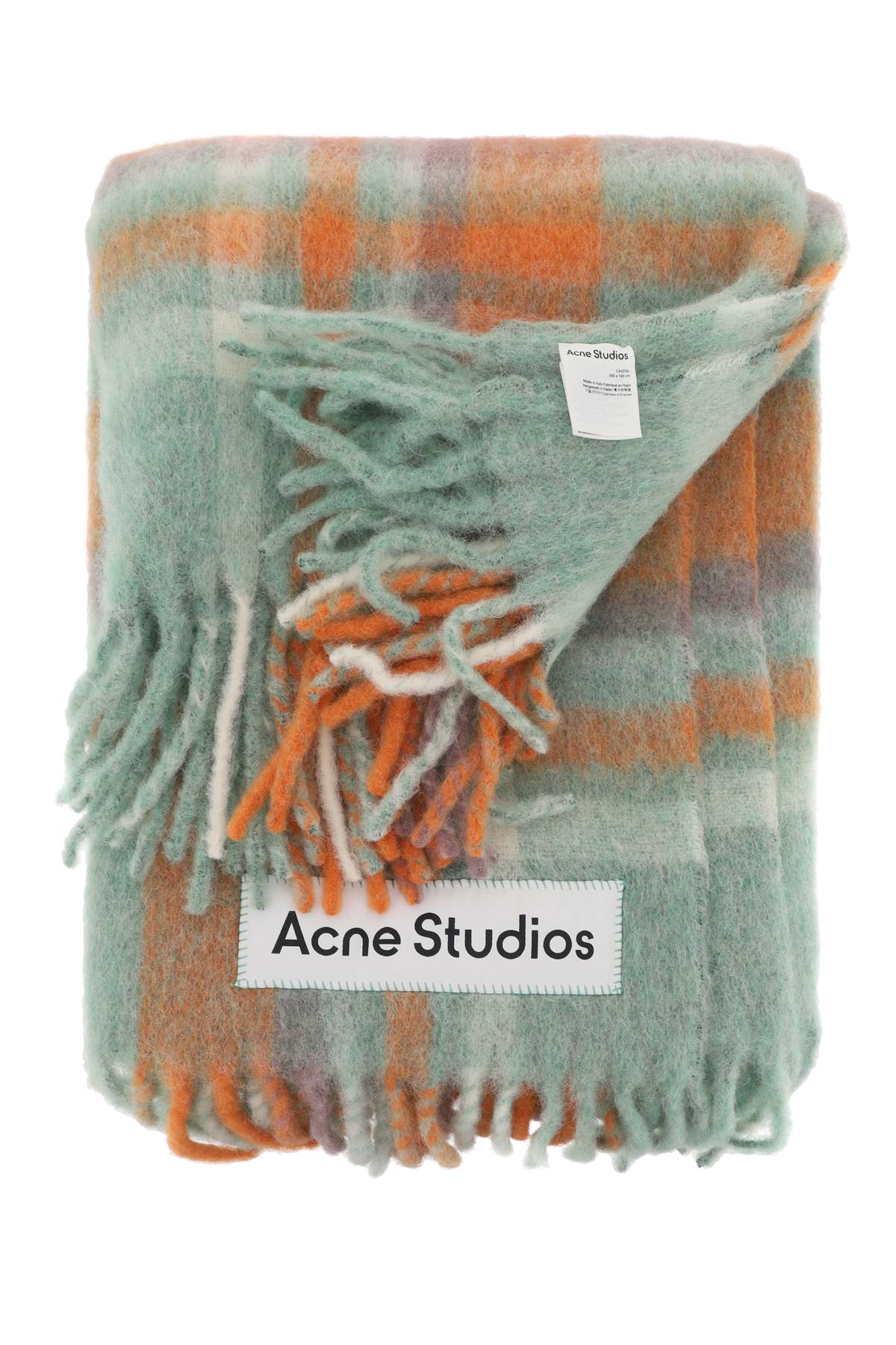 Shop Acne Studios Extra Large Fringed Scarf For Women In Mixed Colors In Multicolor