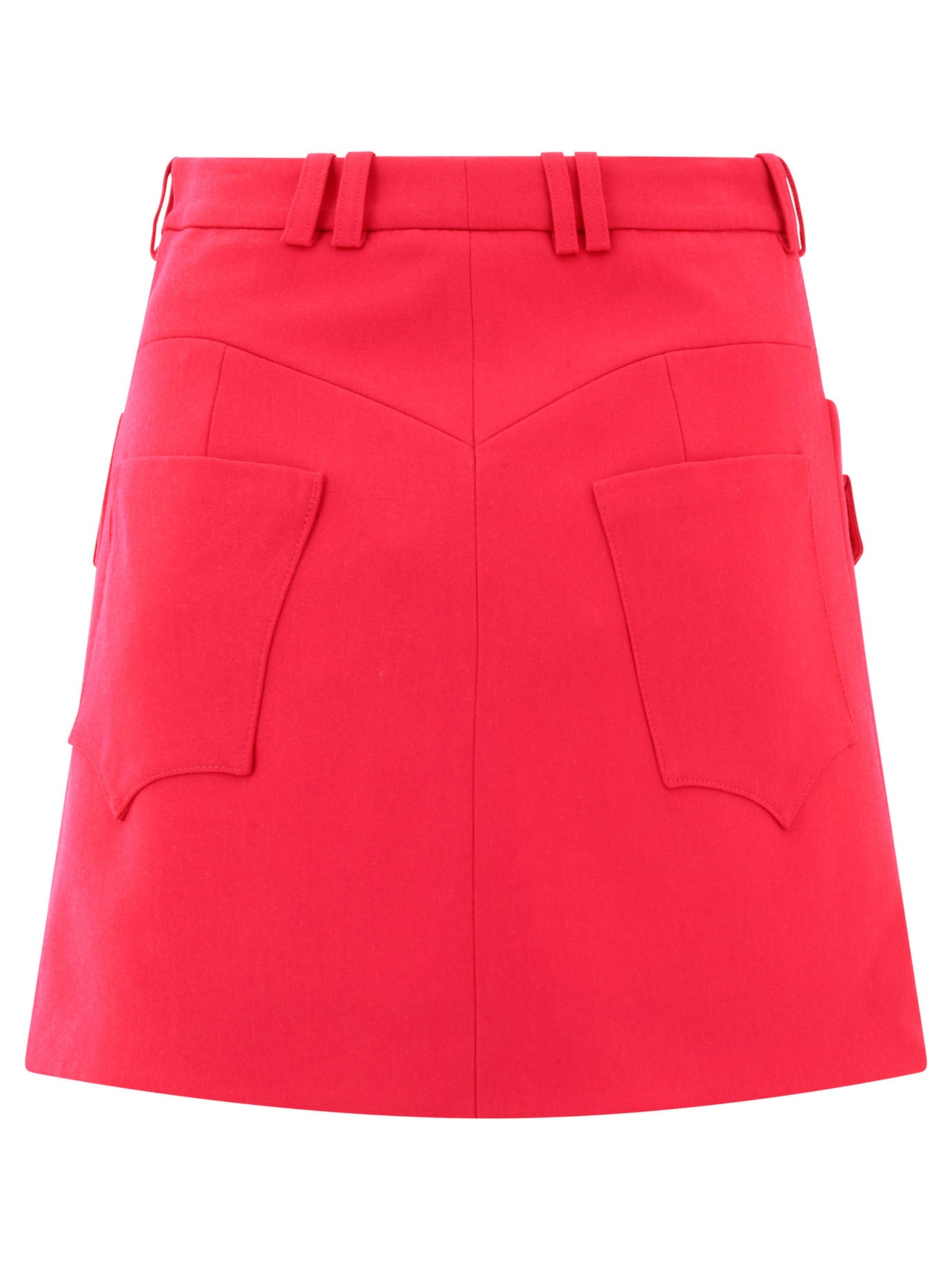 Shop Balmain Fuchsia Cut-out A-line Skirt For Women