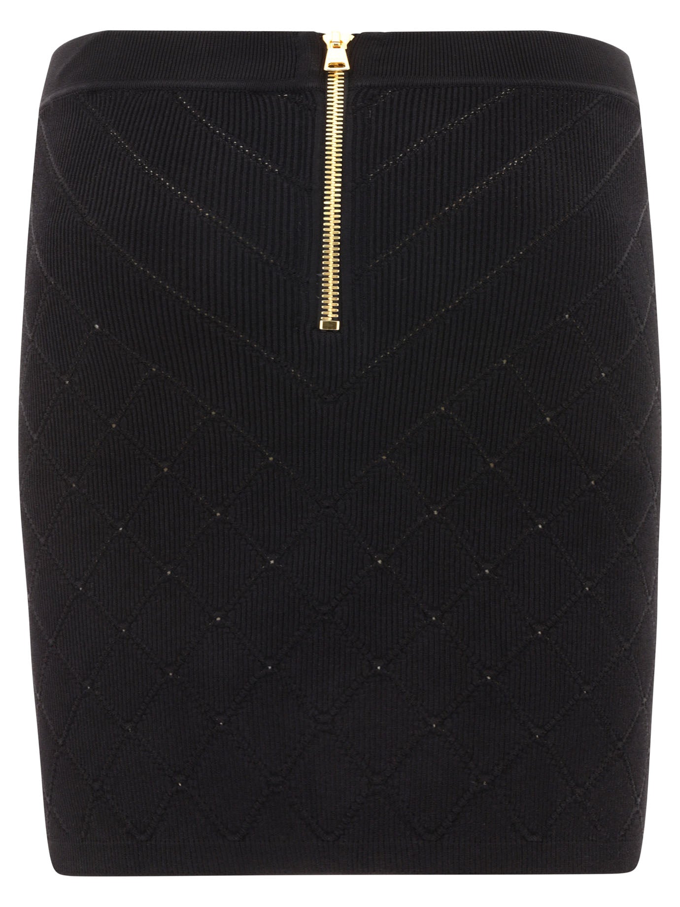Shop Balmain Black 6-button Skirt For Women