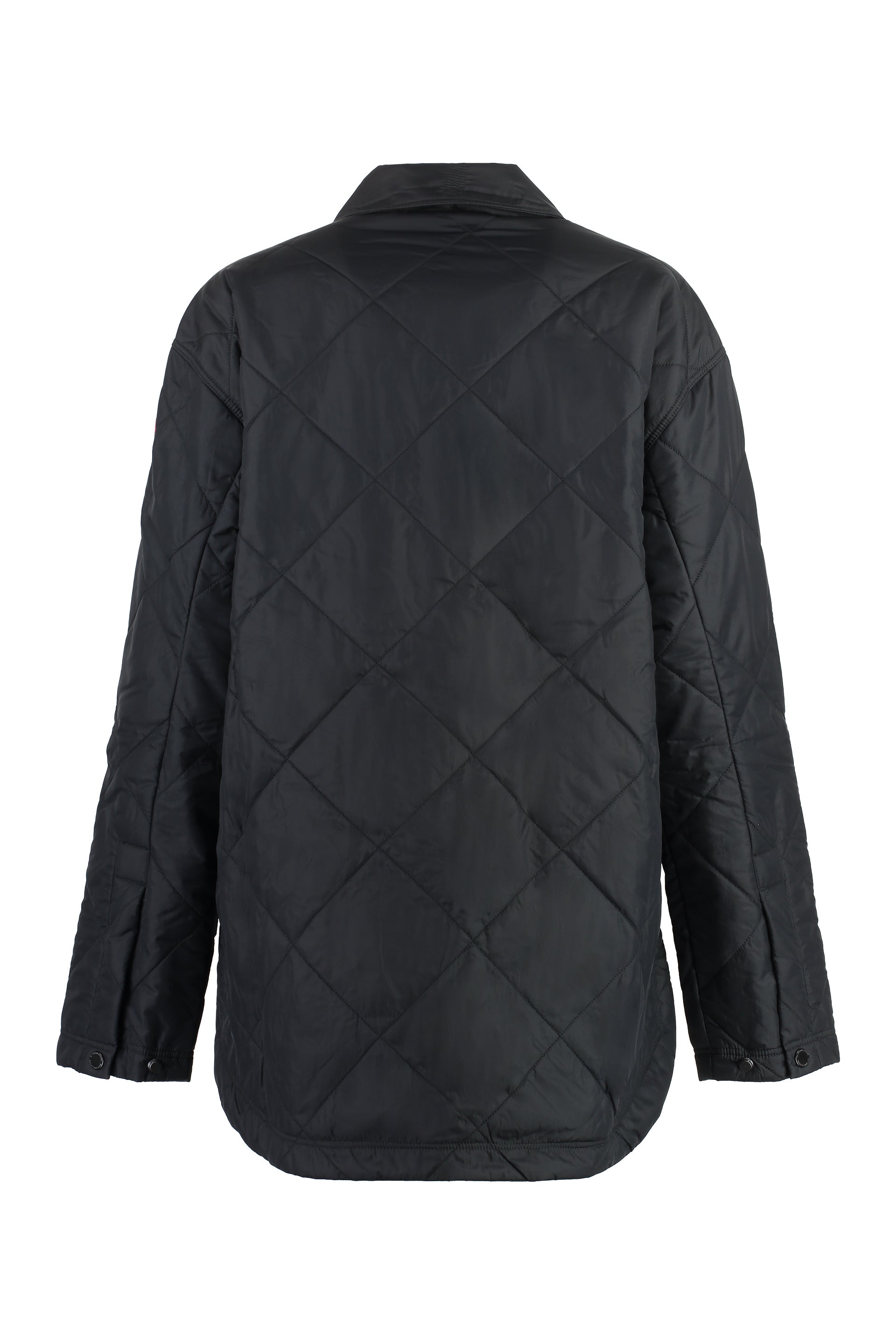 Shop Canada Goose Women's Black Quilted Overshirt For Fw23