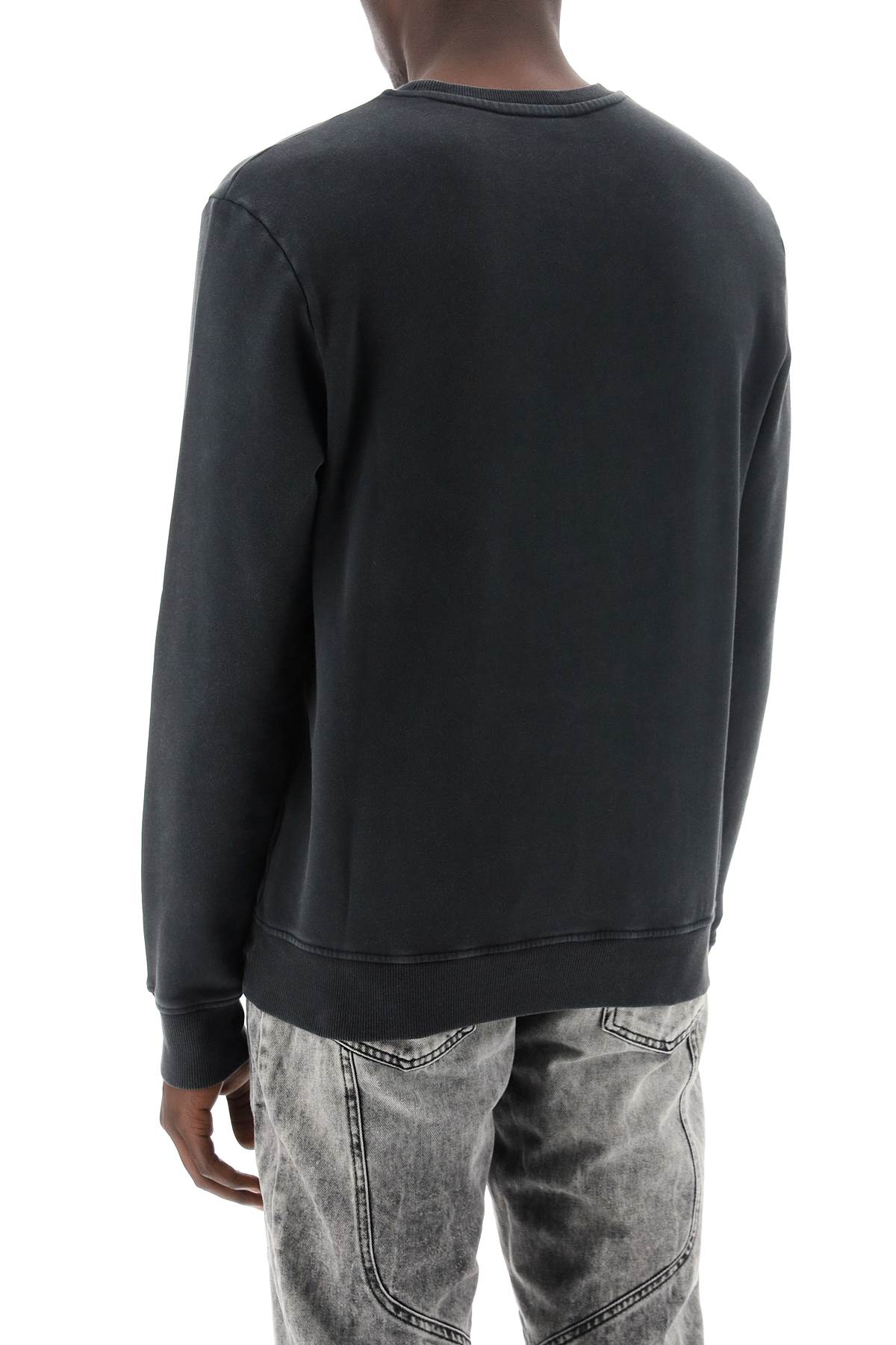 Shop Balmain Vintage Crewneck Sweatshirt For Men In Grey