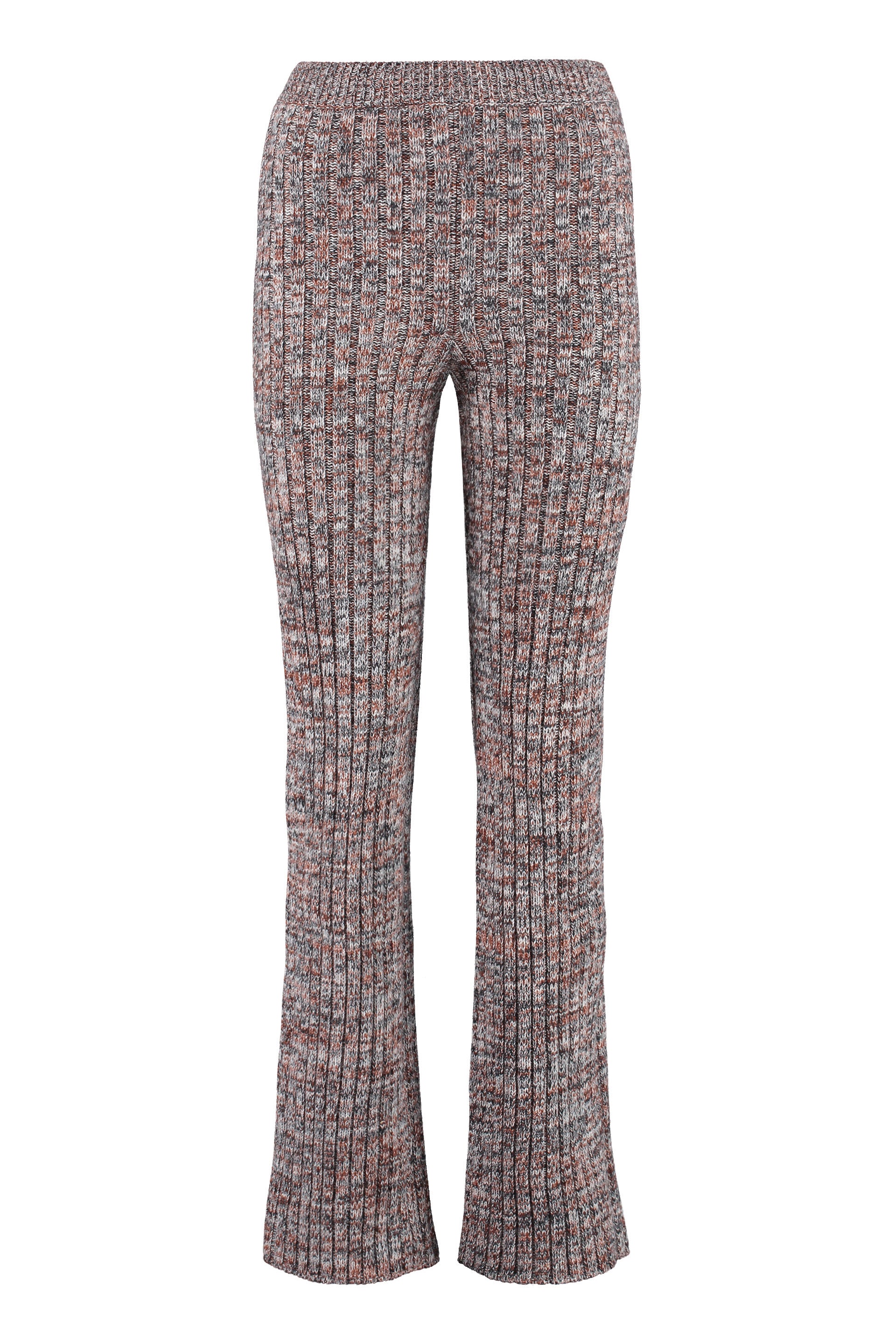 Shop Chloé Multicolor Ribbed Knit Trousers For Women