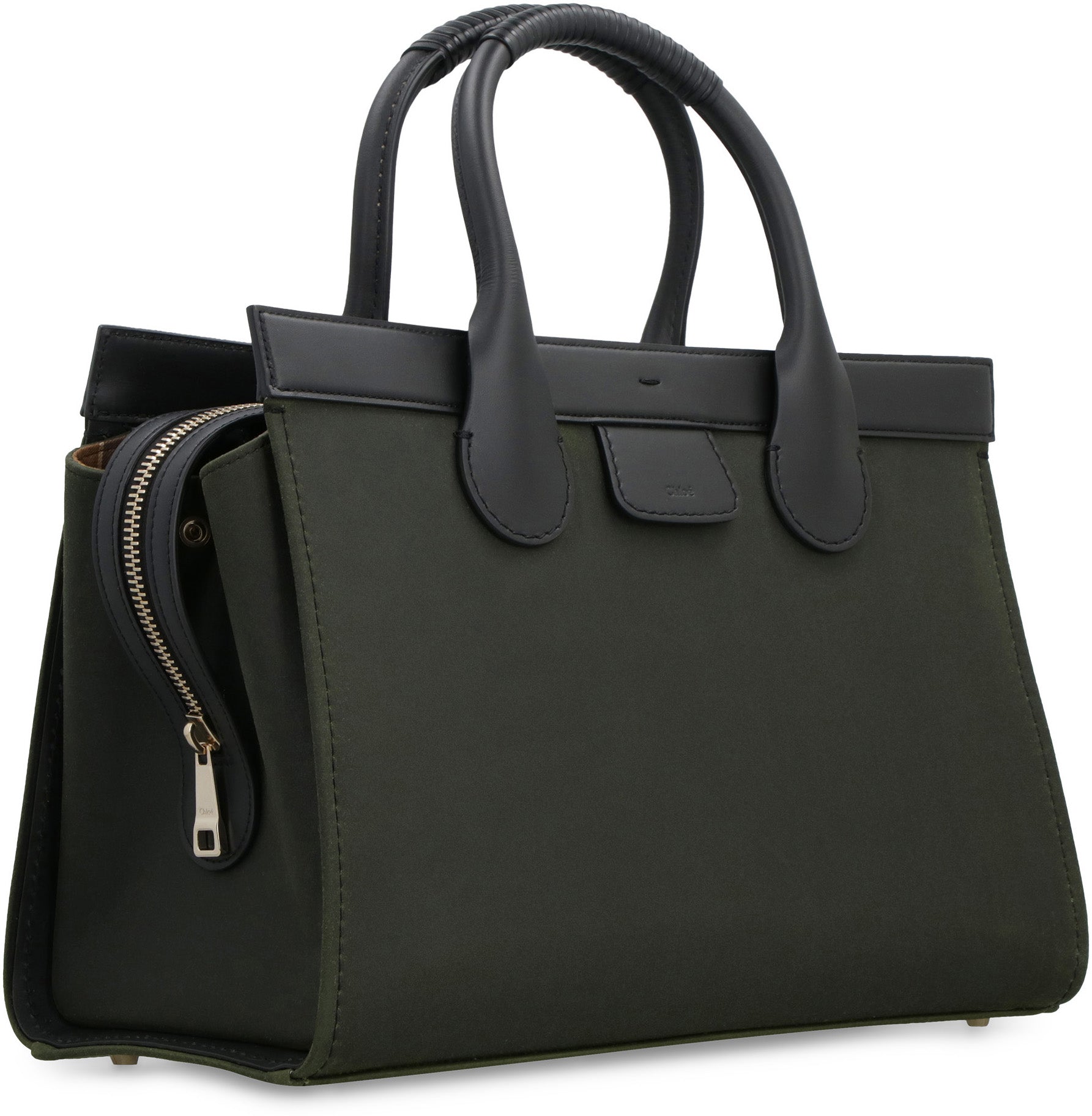 Shop Chloé Green Canvas Tote Bag For Women