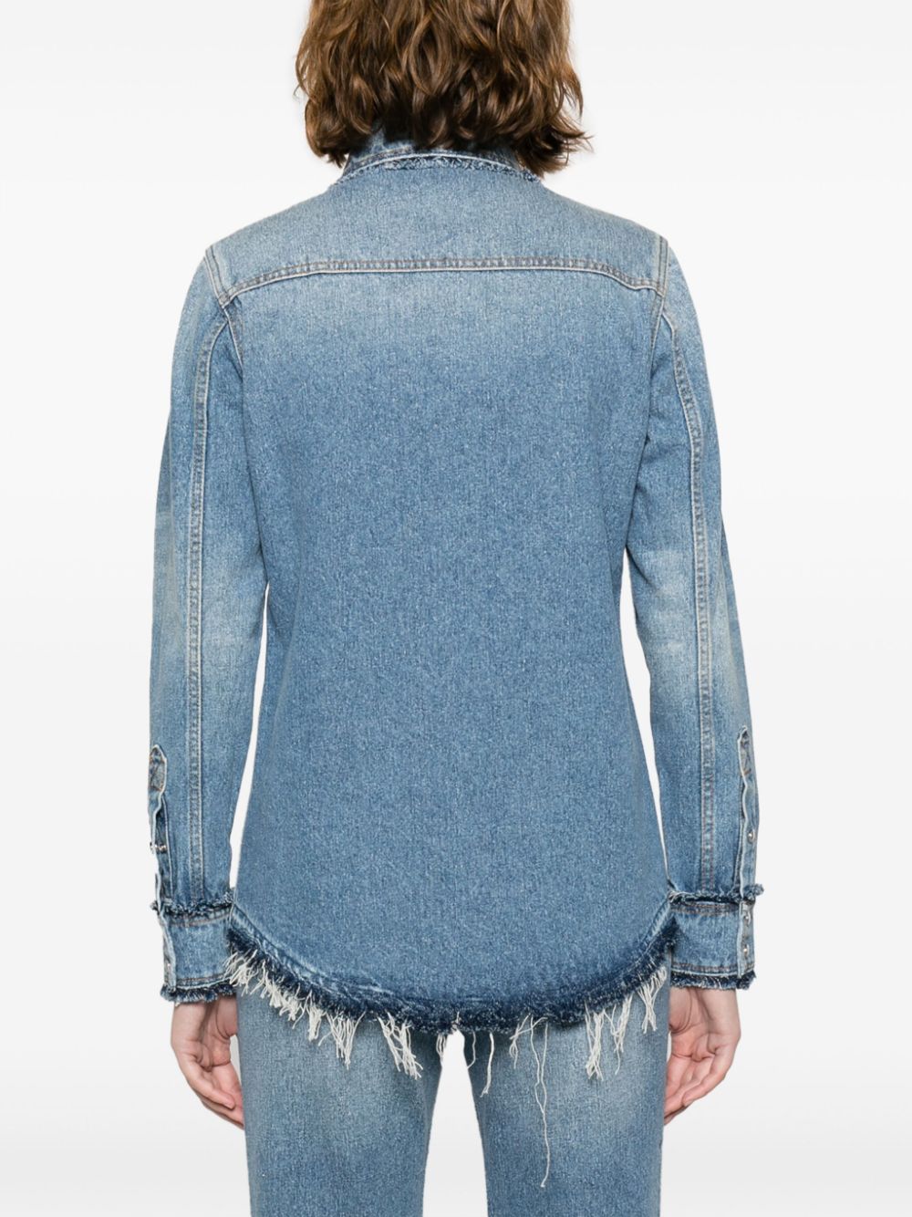 Shop Chloé Women's Denim Cotton Shirt In Blue