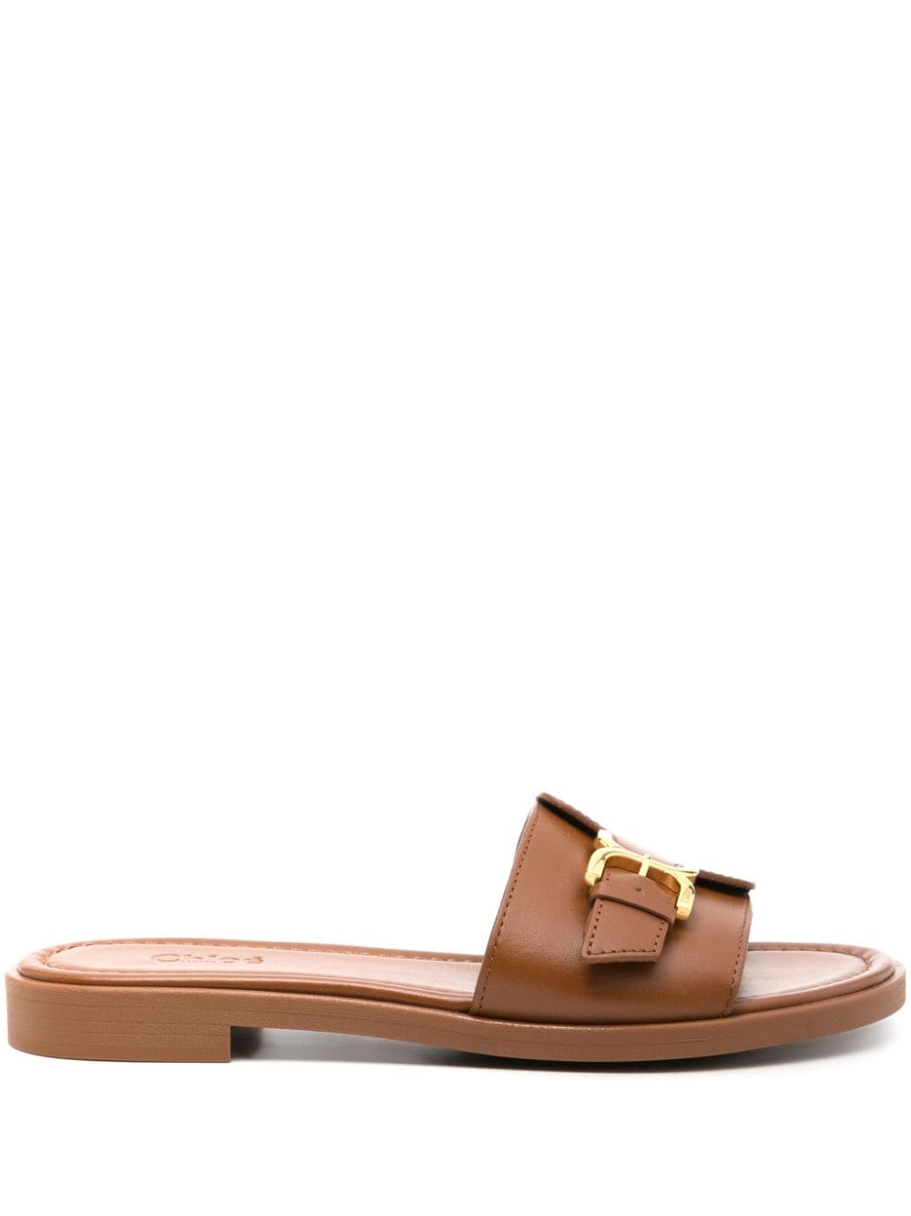 Chloé Caramel Leather Women's Sandals In Brown