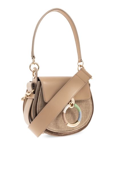 Shop Chloé Brown Calfskin Leather Crossbody Mini Bag For Women