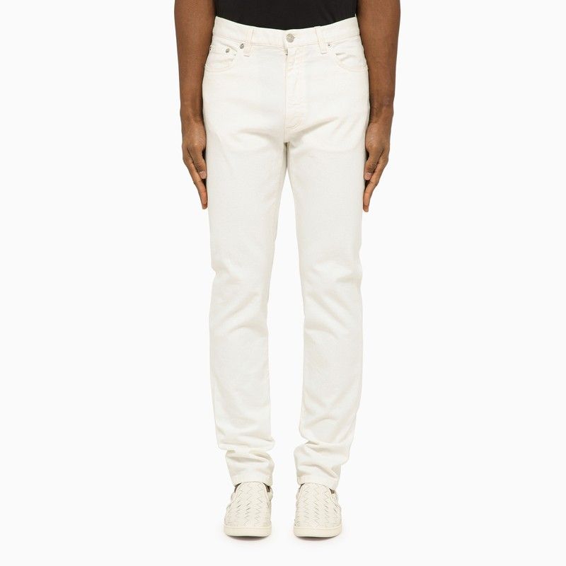 Zegna Men's White Regular Jeans From Ss24 Collection In Black