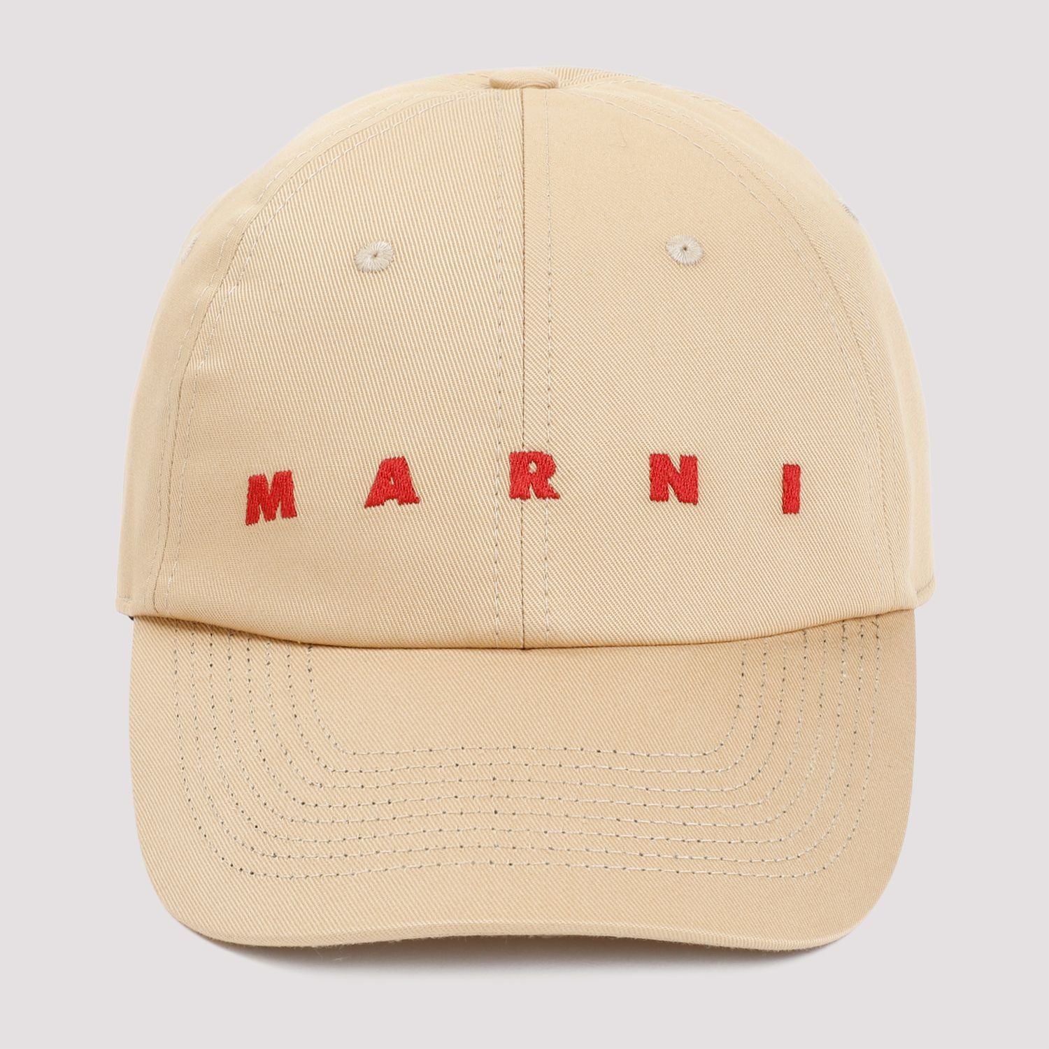 Shop Marni Neutral Cotton Baseball Cap For Men In Beige
