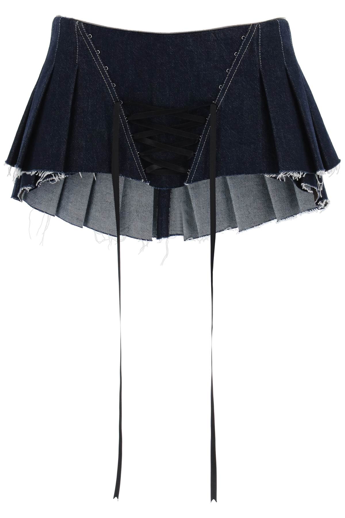 Shop Dilara Findikoglu Blue Micro Pleated Skirt With Corset For Women:  Ss24 Collection