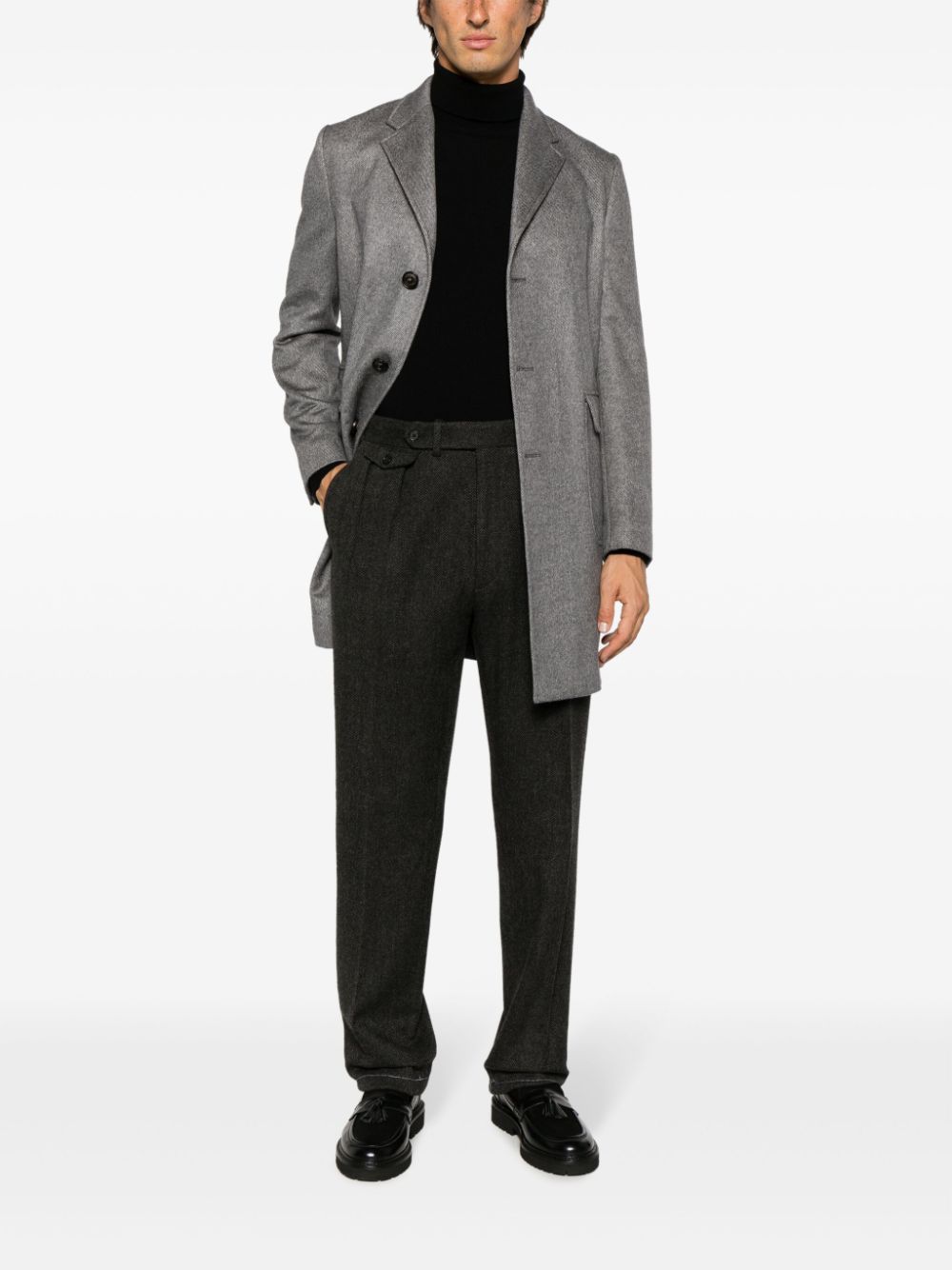 Shop Colombo Men's Dark Grey Cashmere-silk Blend Jacket