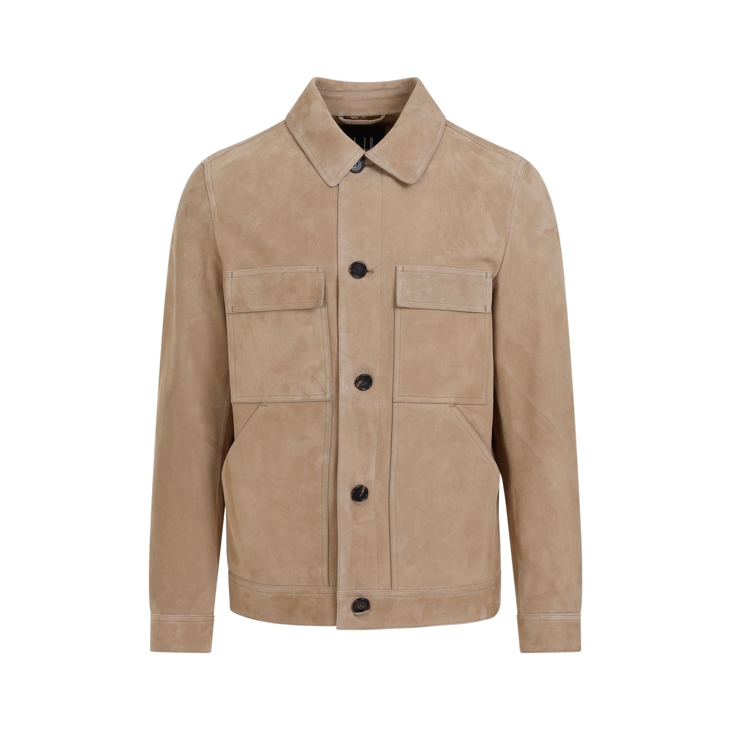 Shop Dunhill Brown Suede Tailored Jacket For Men