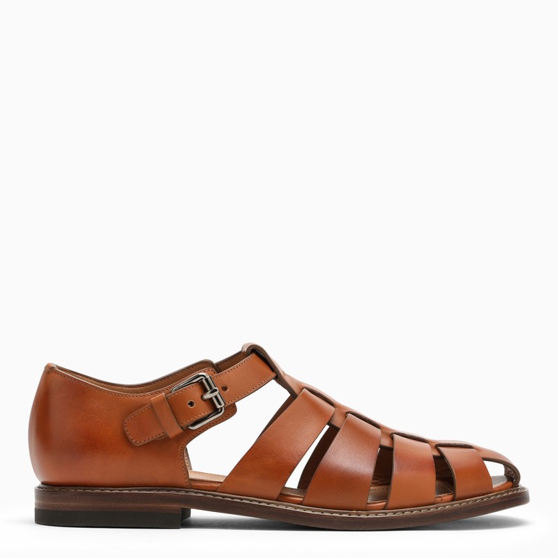 Shop Church's Hazel Leather Low Sandals For Women In Brown – Ss23 Collection