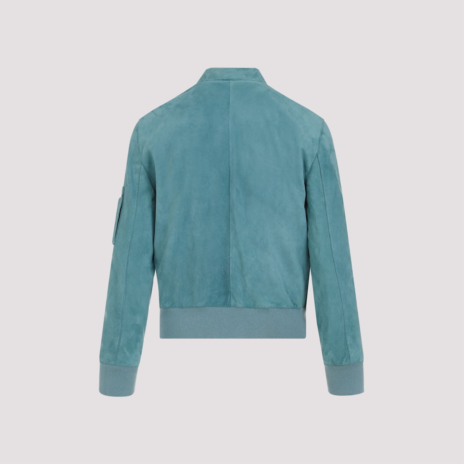 Shop Giorgio Armani Green Leather Jacket For Women
