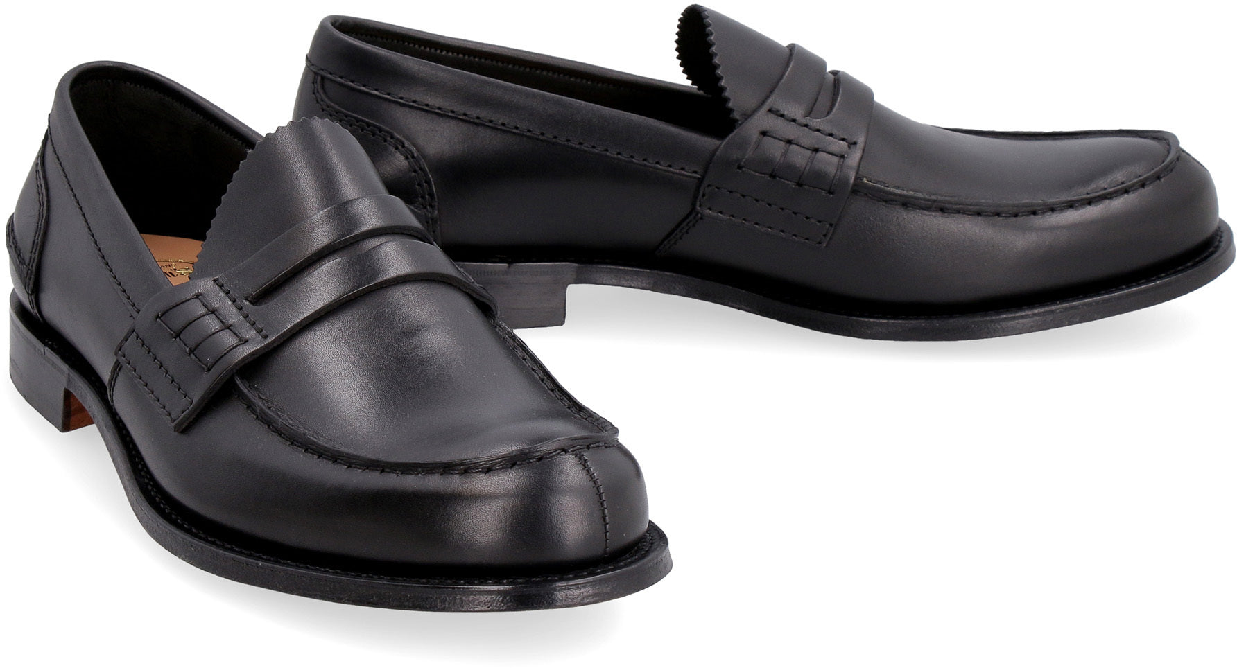 Shop Church's Handmade Black Leather Loafers For Men In 2024