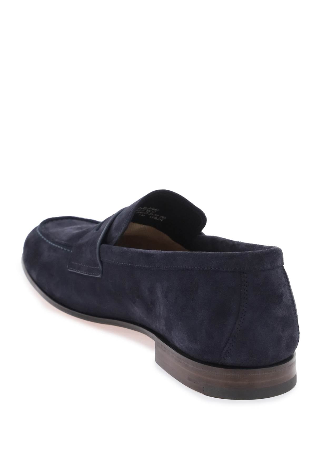 Shop Church's Men's Blue Suede Loafers For Ss24