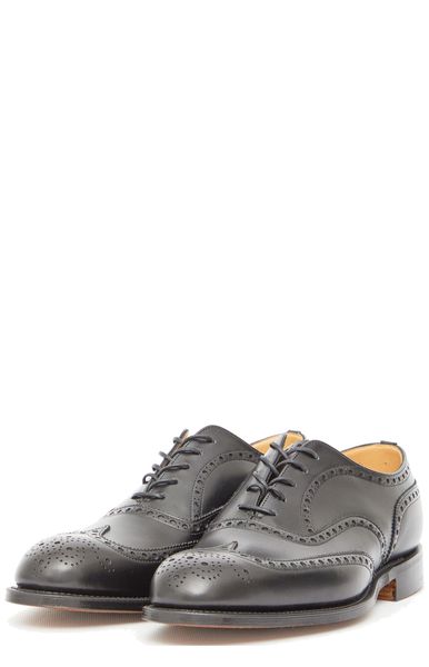 Shop Church's Black Calfskin Chetwynd Oxford Shoes For Men