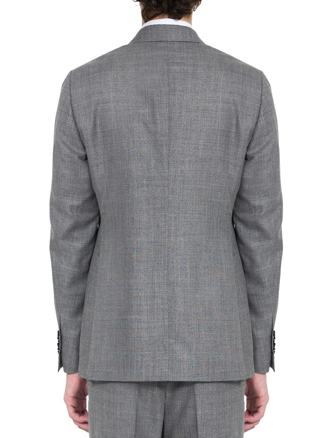 Shop Lardini Two-piece Suit In Wool And Silk In Grey