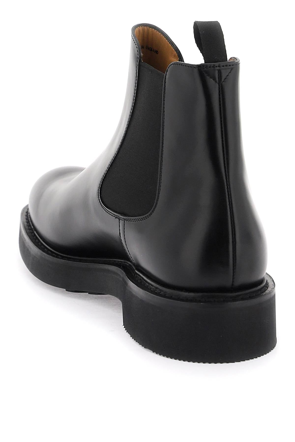 Shop Church's Semi-gloss Leather Chelsea Boots For Men In Classic Black