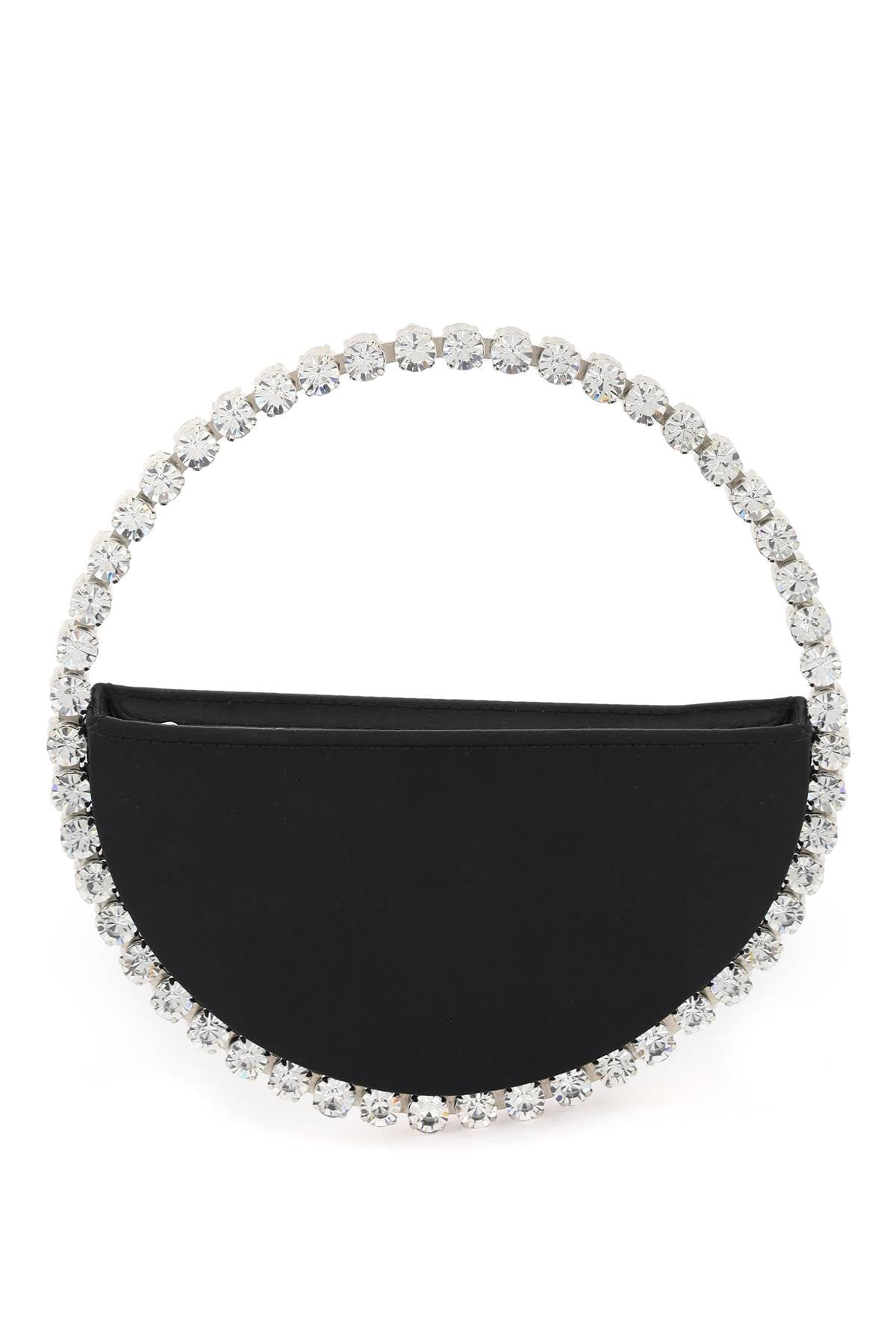 L'alingi Glamorous Eternity Clutch With Embedded Crystals In Black
