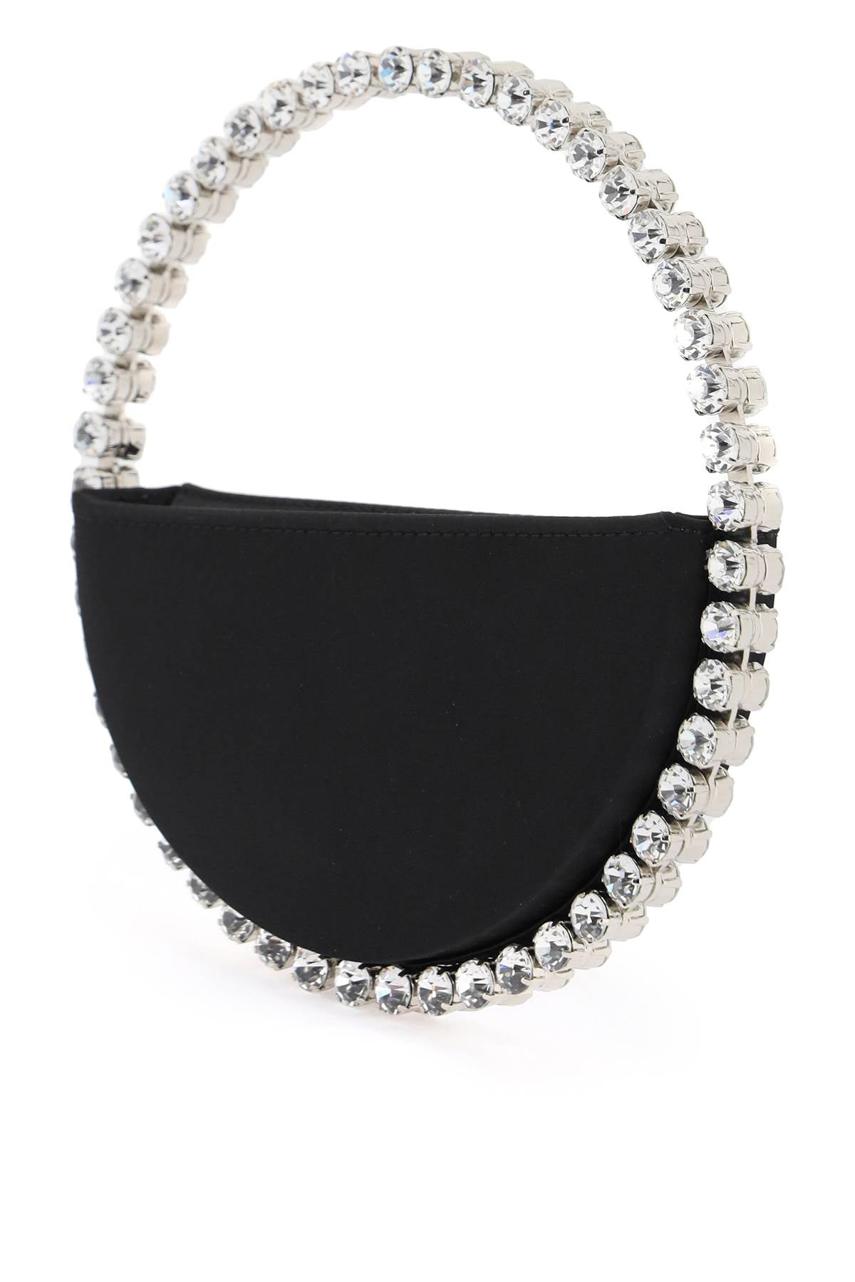 Shop L'alingi Glamorous Eternity Clutch With Embedded Crystals In Black