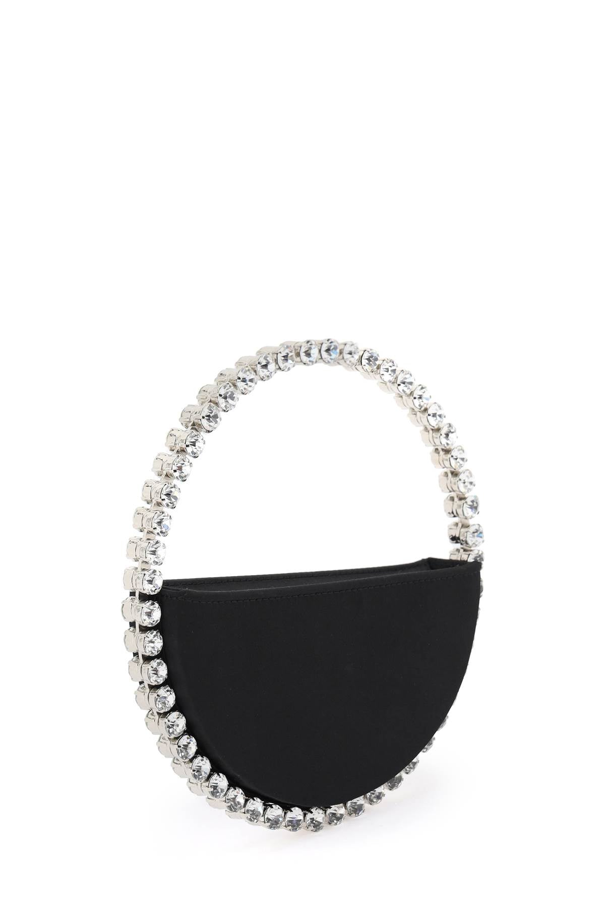Shop L'alingi Glamorous Eternity Clutch With Embedded Crystals In Black